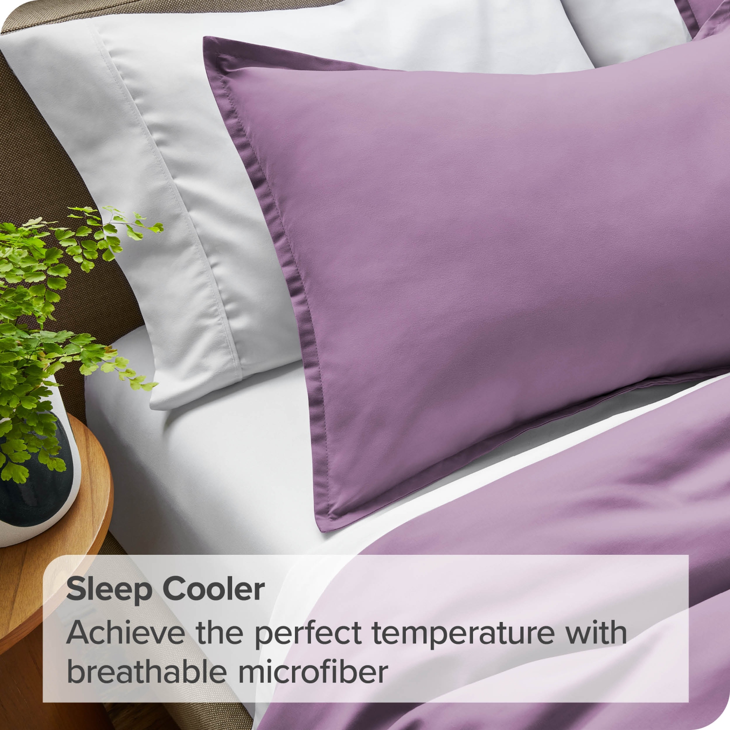 Bare Home Duvet Cover and Sham Set - Premium 1800 Ultra-Soft Brushed Microfiber - Hypoallergenic, Easy Care, Wrinkle Resistant - Queen, Lavender