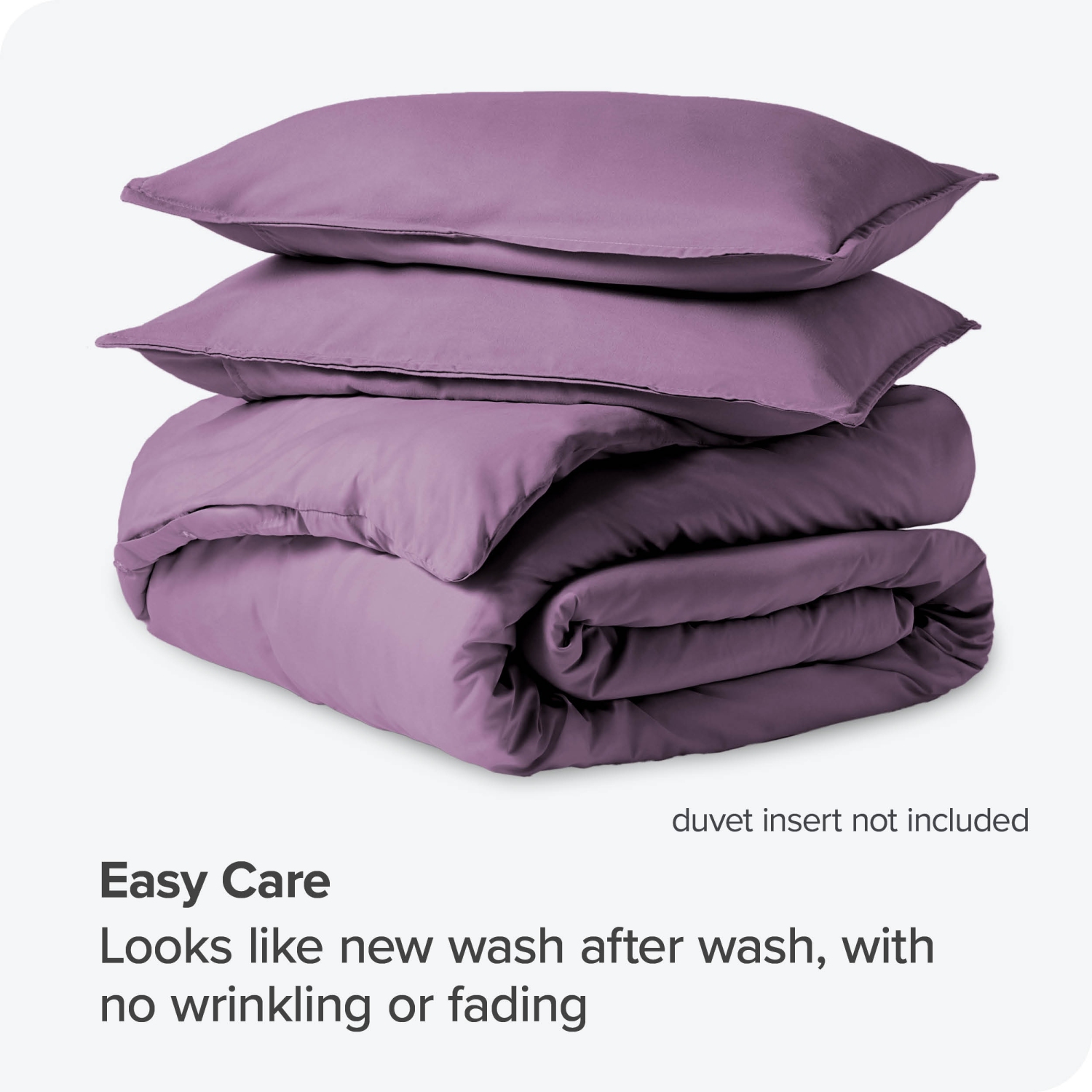 Bare Home Duvet Cover and Sham Set - Premium 1800 Ultra-Soft Brushed Microfiber - Hypoallergenic, Easy Care, Wrinkle Resistant - Queen, Lavender
