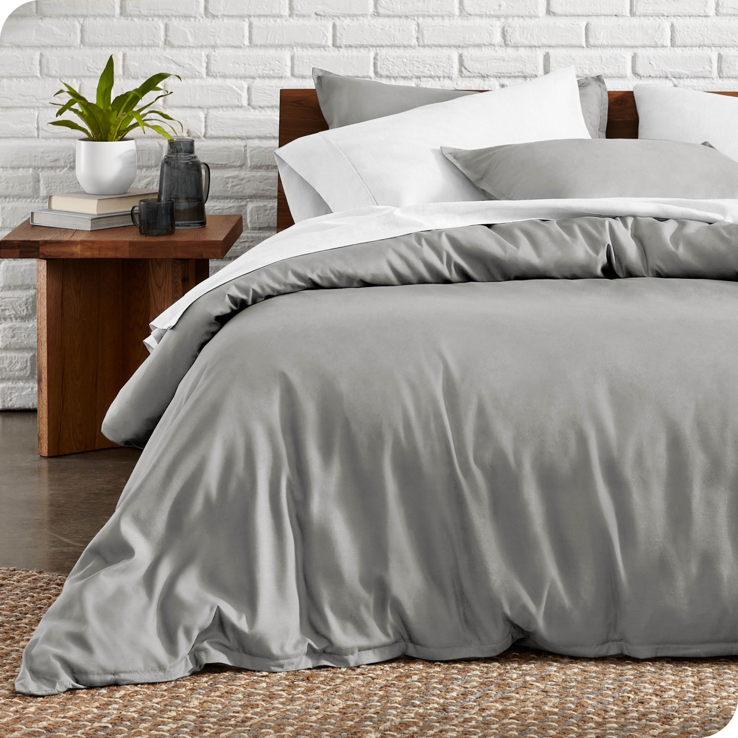 Bare Home Duvet Cover and Sham Set - Premium 1800 Ultra-Soft Brushed Microfiber - Hypoallergenic, Easy Care, Wrinkle Resistant - Twin/Twin XL, Light