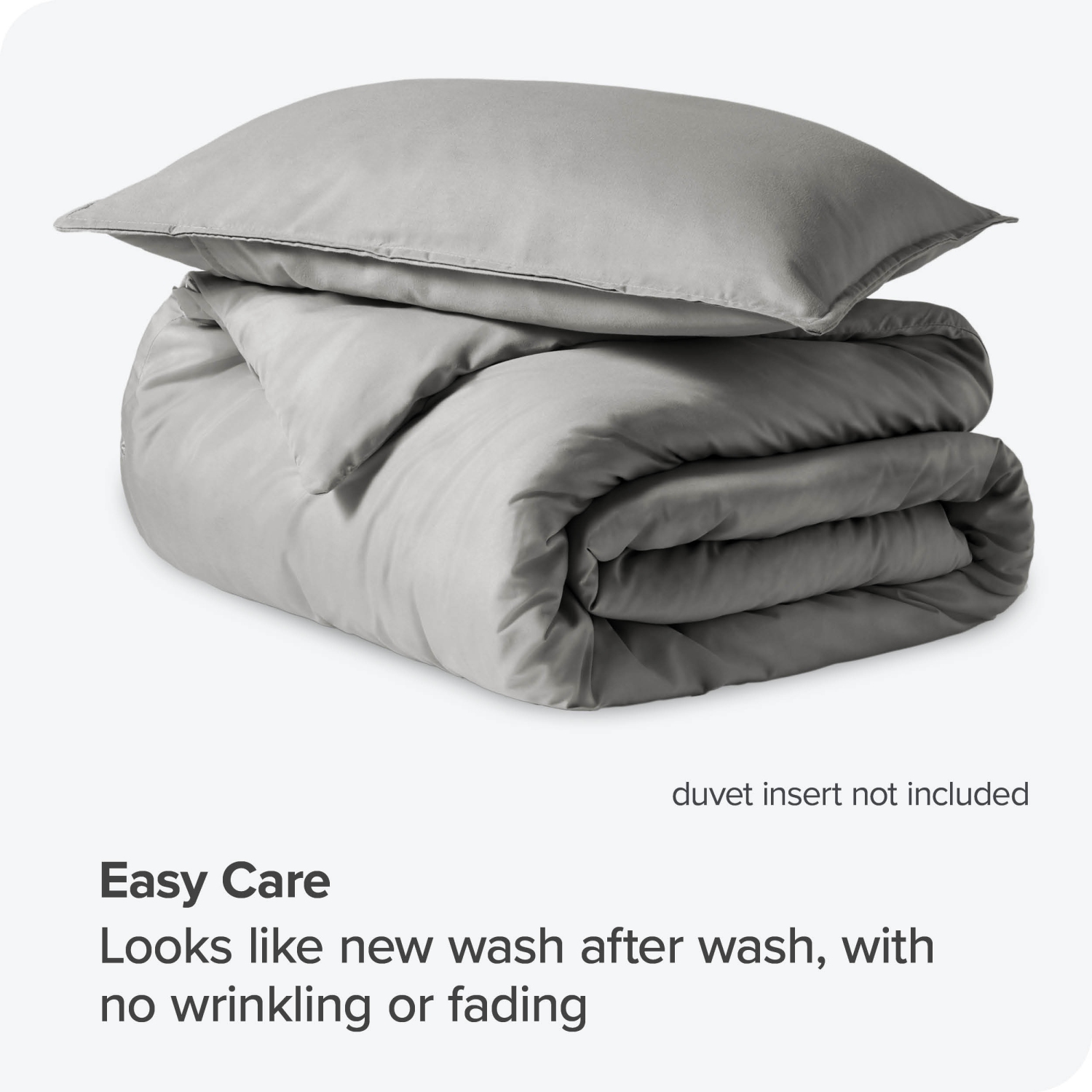 Bare Home Duvet Cover and Sham Set - Premium 1800 Ultra-Soft Brushed Microfiber - Hypoallergenic, Easy Care, Wrinkle Resistant - Twin/Twin XL, Light