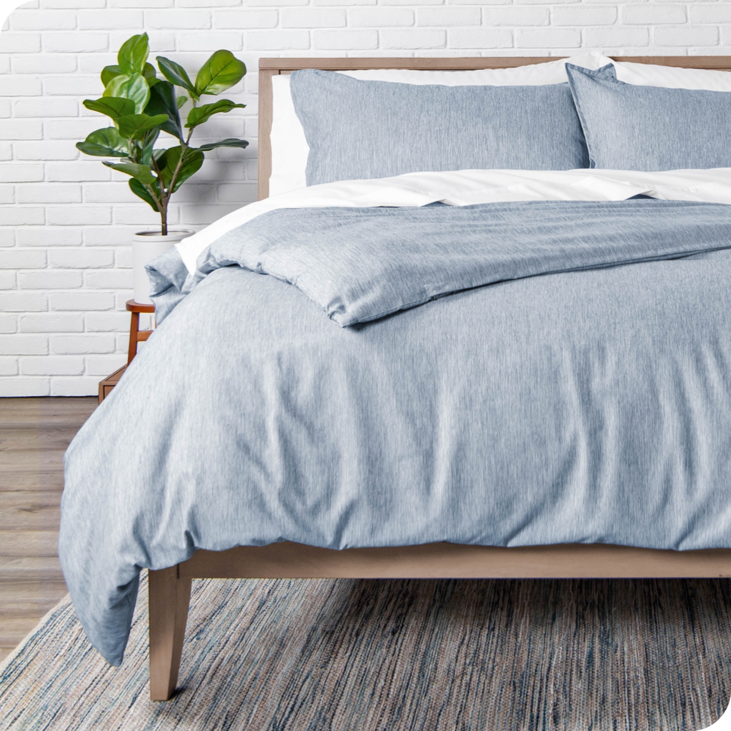 Bare Home Duvet Cover and Sham Set - Premium 1800 Ultra-Soft Brushed Microfiber - Hypoallergenic, Easy Care, Wrinkle Resistant - King/California