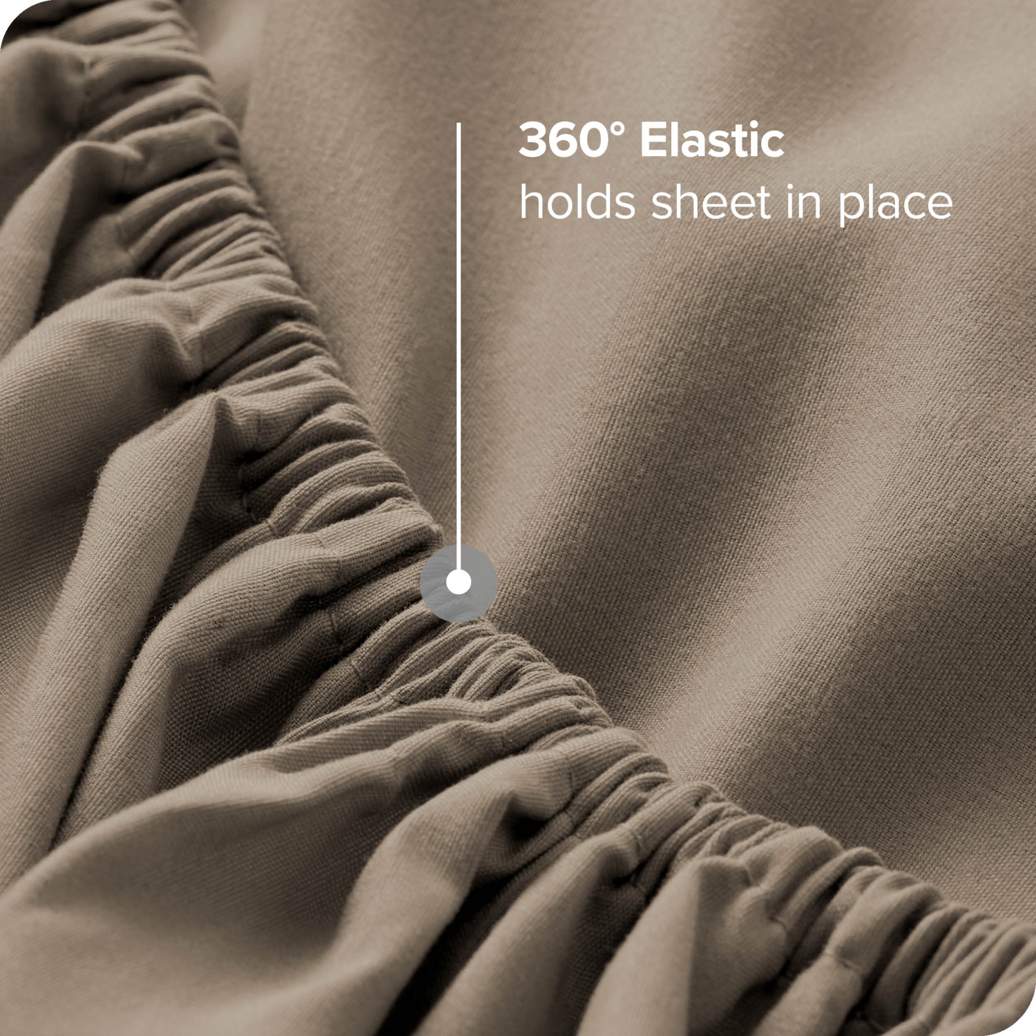 Bare Home Fitted Bottom Sheet - Premium 1800 Ultra-Soft Wrinkle Resistant Microfiber - Hypoallergenic - Deep Pocket - Queen, Taupe