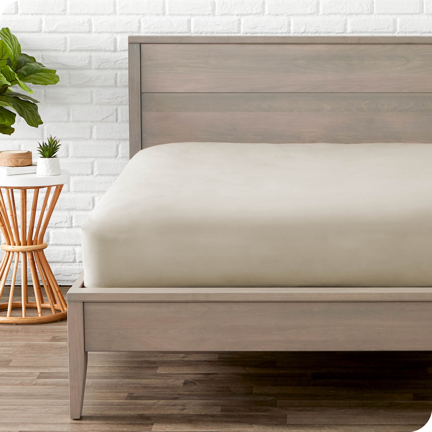 Bare Home Fitted Bottom Sheet - Premium 1800 Ultra-Soft Wrinkle Resistant Microfiber - Hypoallergenic - Deep Pocket - Twin XL, Sand