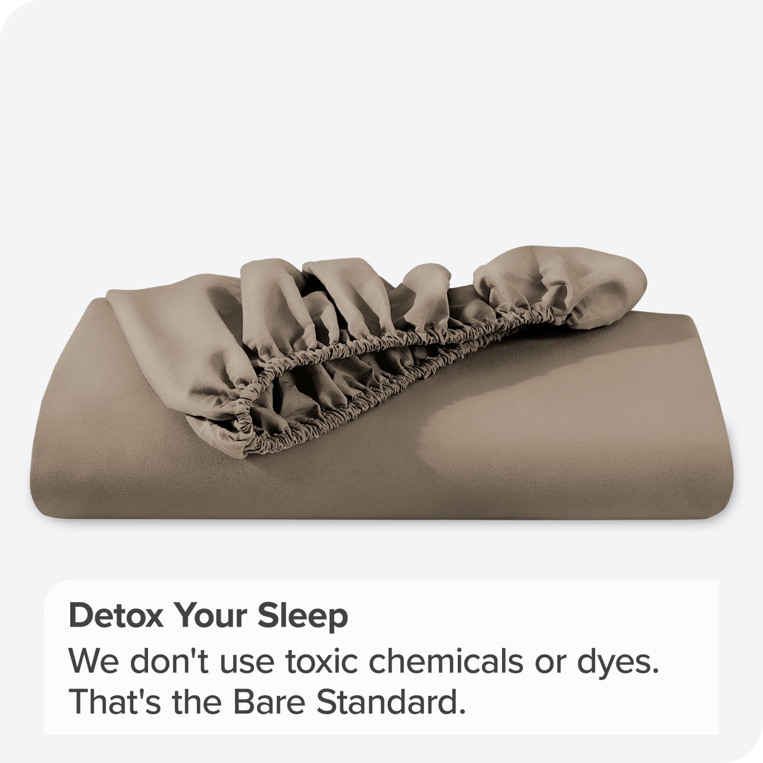 Bare Home Fitted Bottom Sheet - Premium 1800 Ultra-Soft Wrinkle Resistant Microfiber - Hypoallergenic - Deep Pocket - King, Taupe