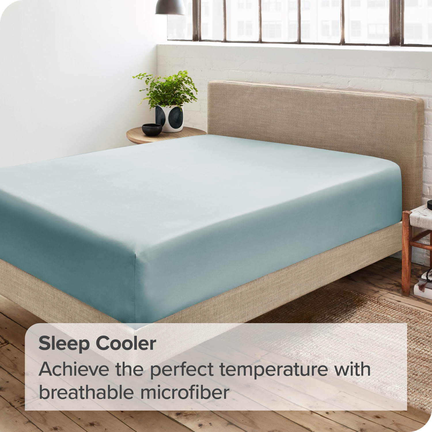 Bare Home Fitted Bottom Sheet - Premium 1800 Ultra-Soft Wrinkle Resistant Microfiber - Hypoallergenic - Deep Pocket - Twin XL, Light Blue