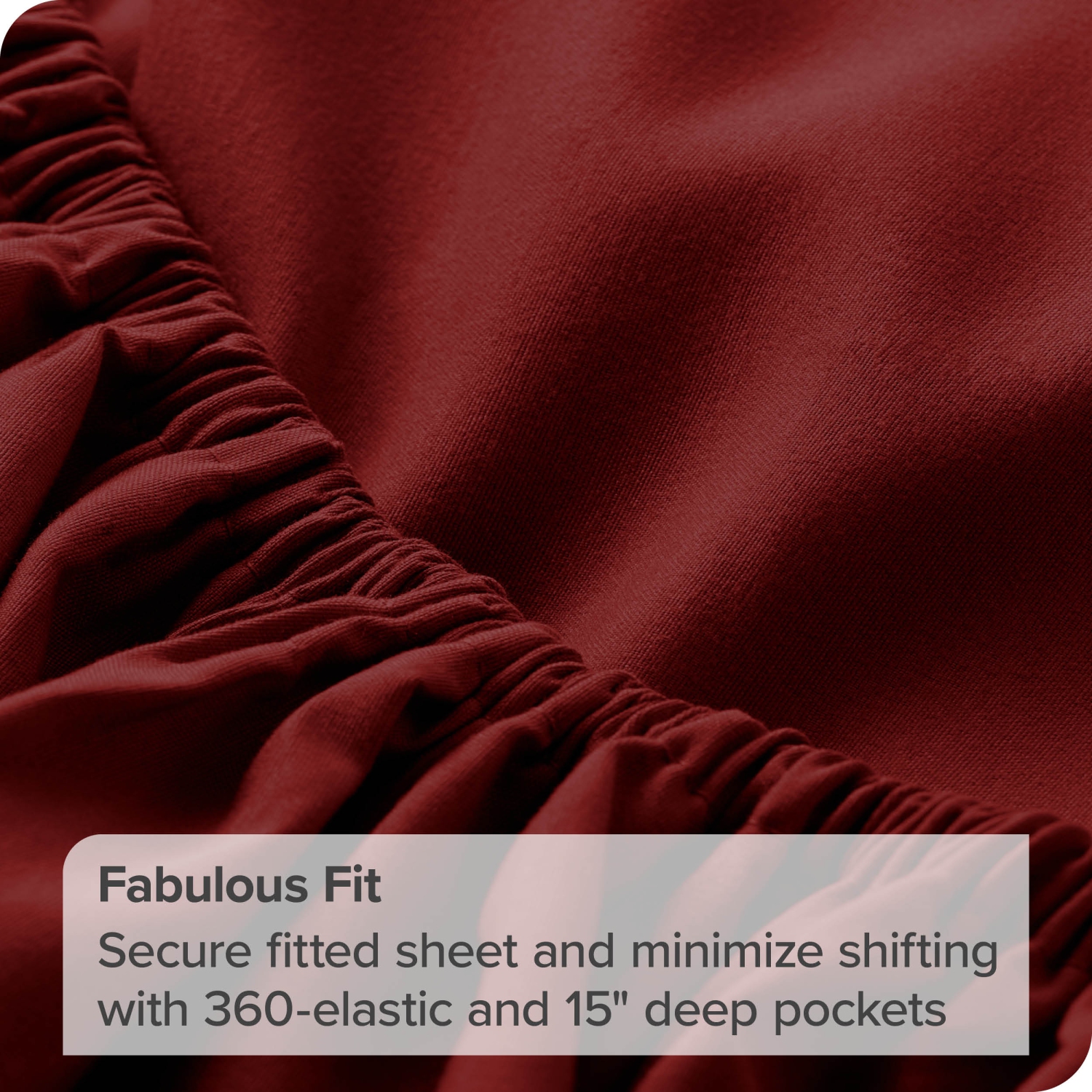 Bare Home Fitted Bottom Sheet - Premium 1800 Ultra-Soft Wrinkle Resistant Microfiber - Hypoallergenic - Deep Pocket - Queen, Burgundy