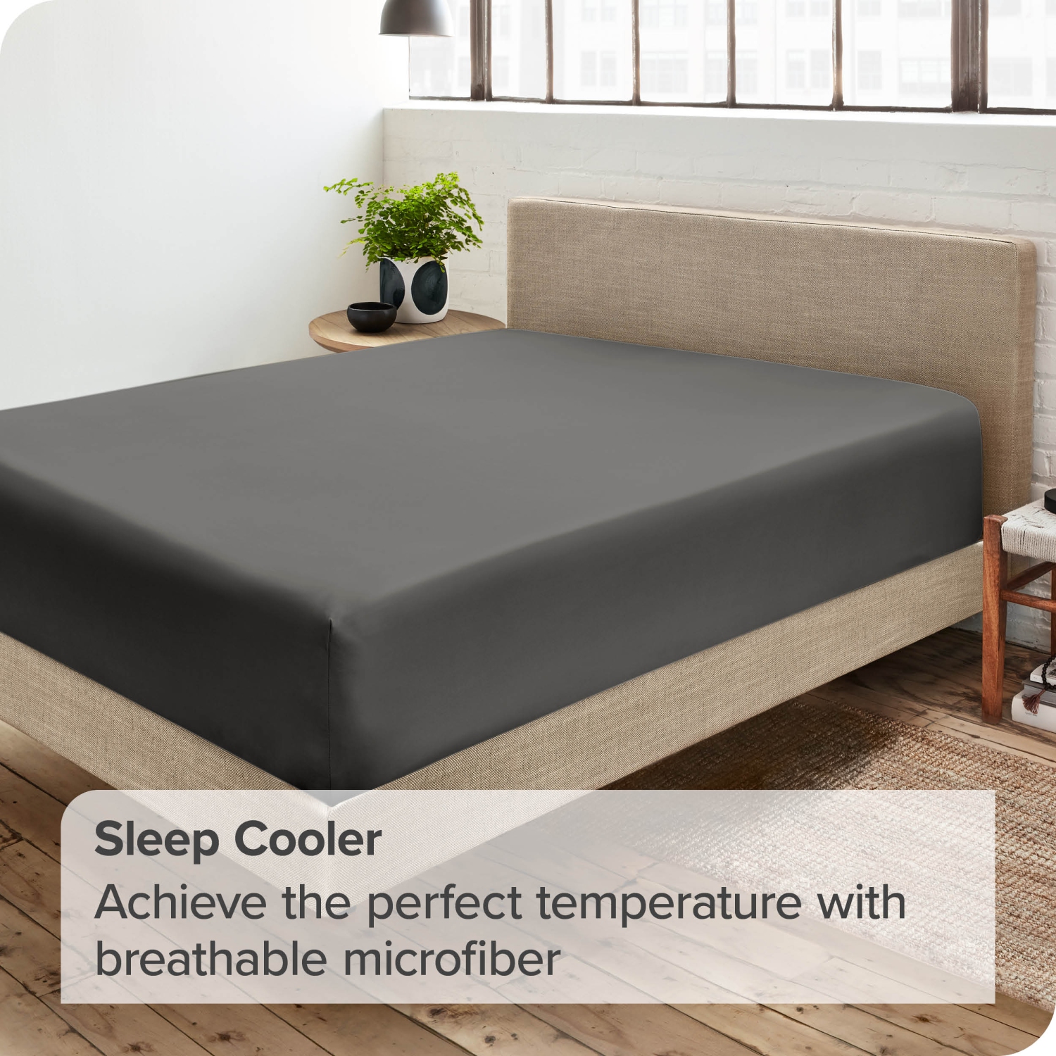 Bare Home Fitted Bottom Sheet - Premium 1800 Ultra-Soft Wrinkle Resistant Microfiber - Hypoallergenic - Deep Pocket - Full, Grey