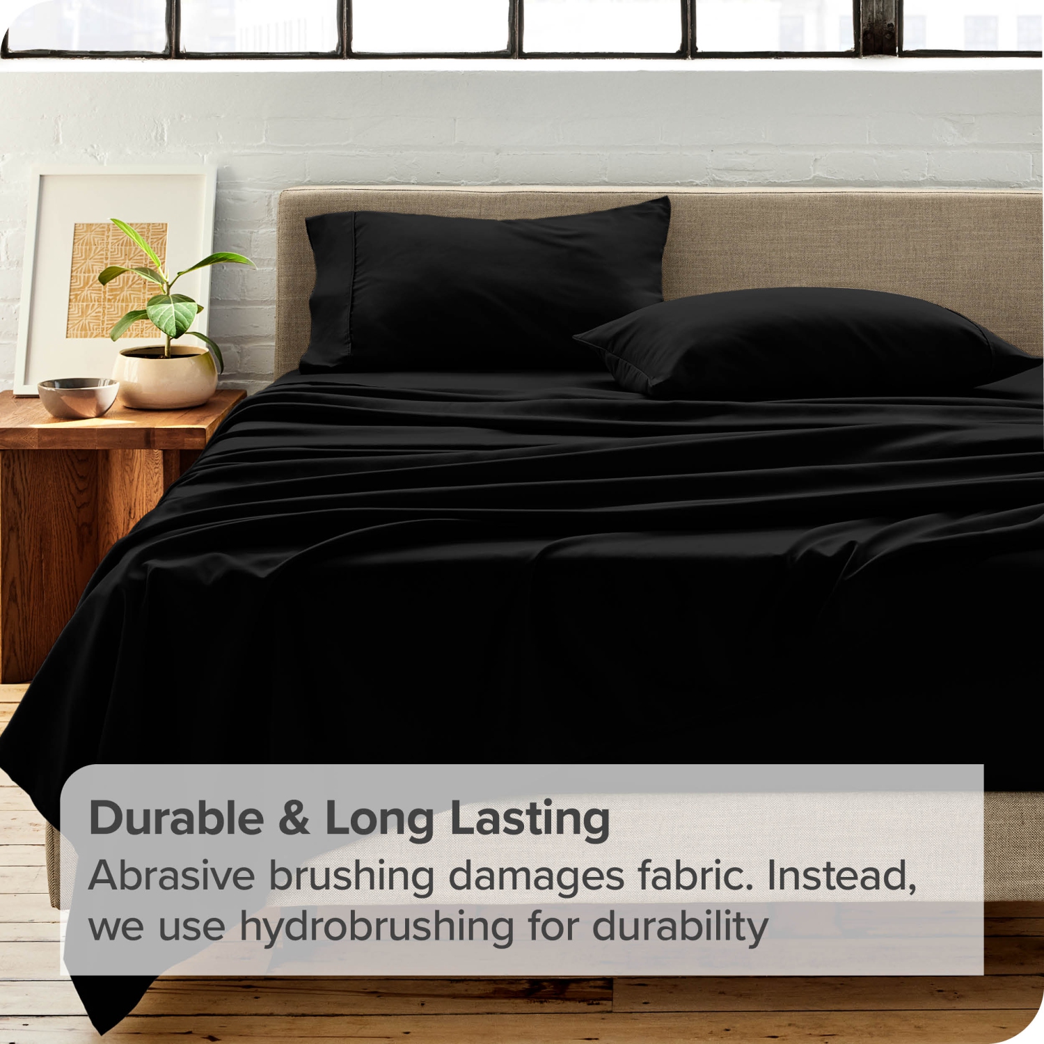 ENS. De taies d’oreiller en microfibre ultradouce 1800 de Bare Home - double brossé - Hypoallergénique - résistant aux plis - très grand lit, noir