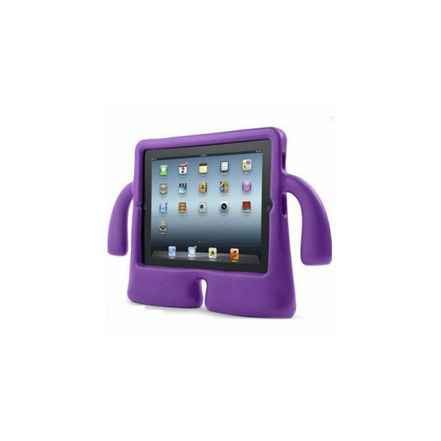 3D Silicone Shockproof Child Kids Stand Cover Case for iPad Pro 11" 1st 2nd 3rd Gen, Air 4 5 4th 5th Gen, Purple