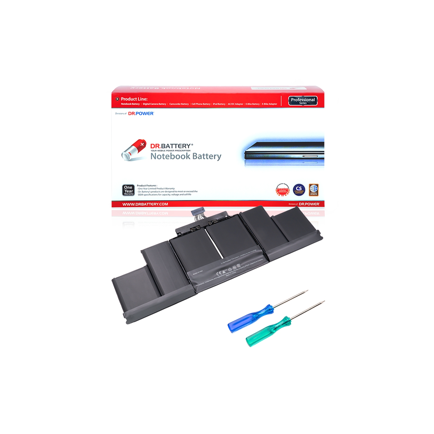 DR. BATTERY A1494 A1398 MC975 MC976 MC976CH Battery Compatible for Pro Retina 15" [Mid & Late 2013 2014 Years] ME293 ME294 [11.26V] ***Free Shipping