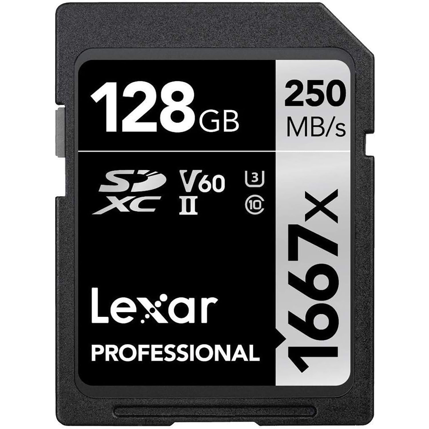 Lexar – Carte professionnelle SDXC UHS-II/U3 1667X, lecture 250&nbsp;Mo/s, capacité 128&nbsp;Go