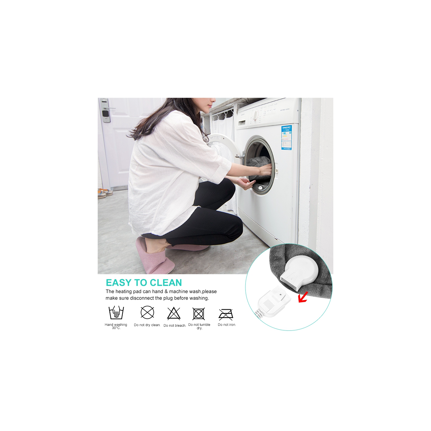 Heating Pad For Neck And Shoulder, 19" X 23" Electric Heat Pad - Gray