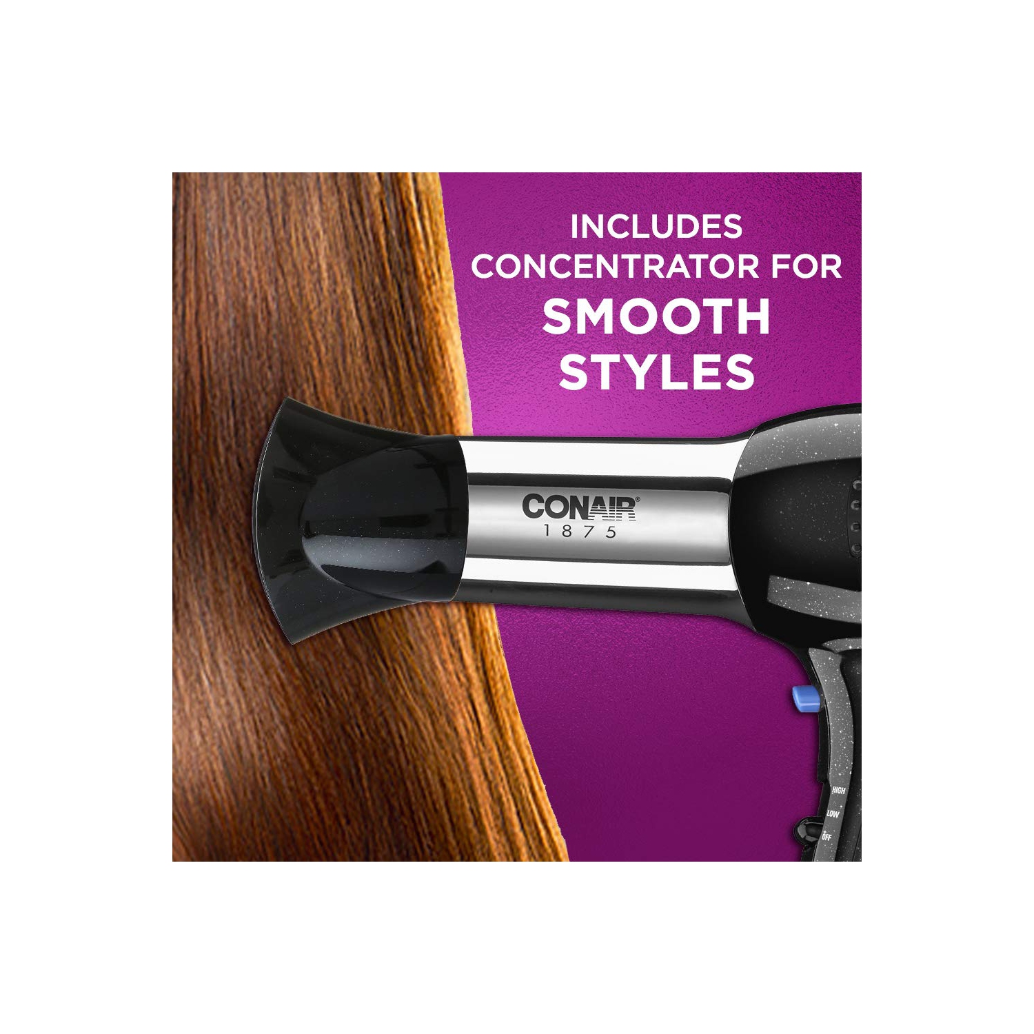 Conair 1875 Watt Full Size Pro Hair Dryer with Ionic Conditioning