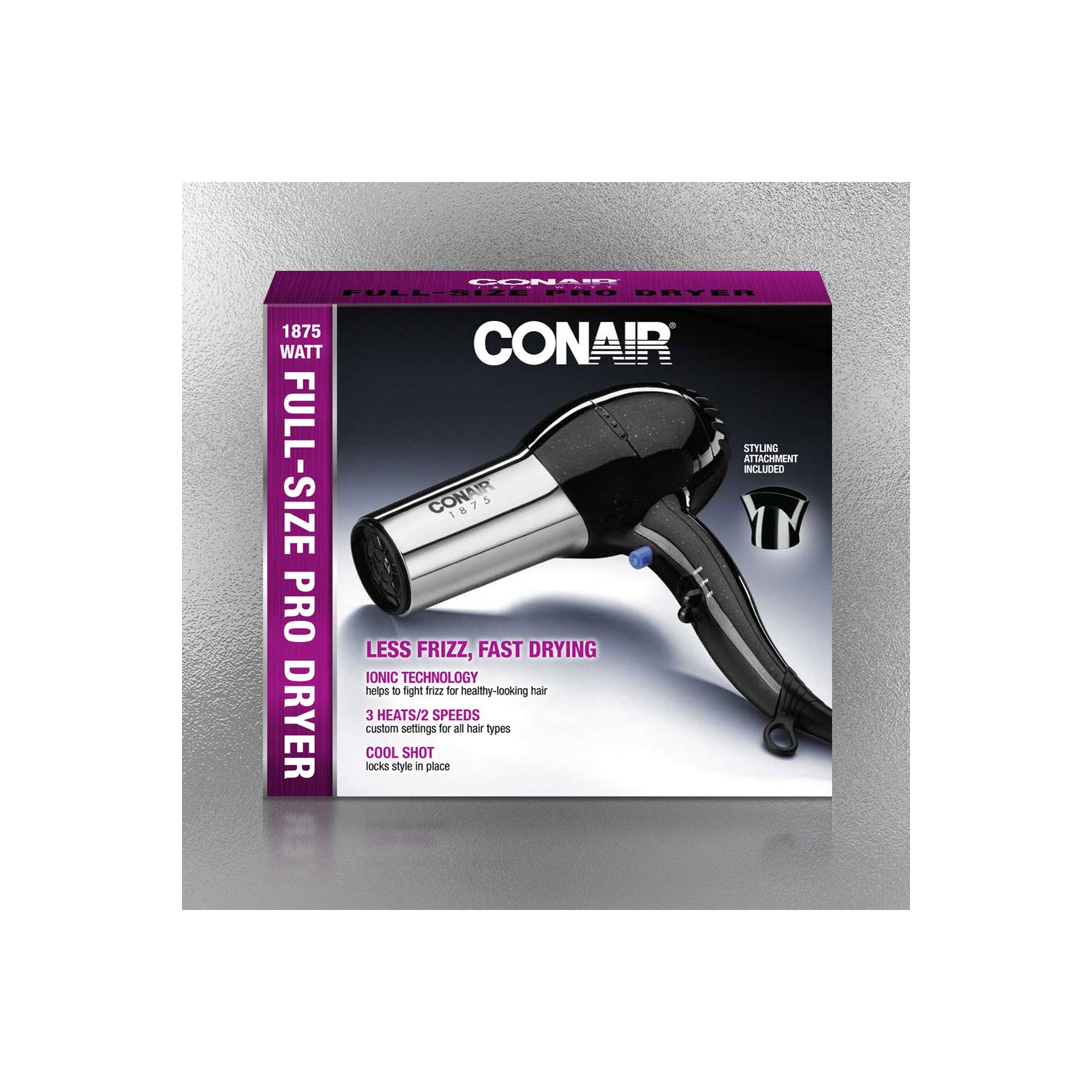 Conair 1875 Watt Full Size Pro Hair Dryer with Ionic Conditioning