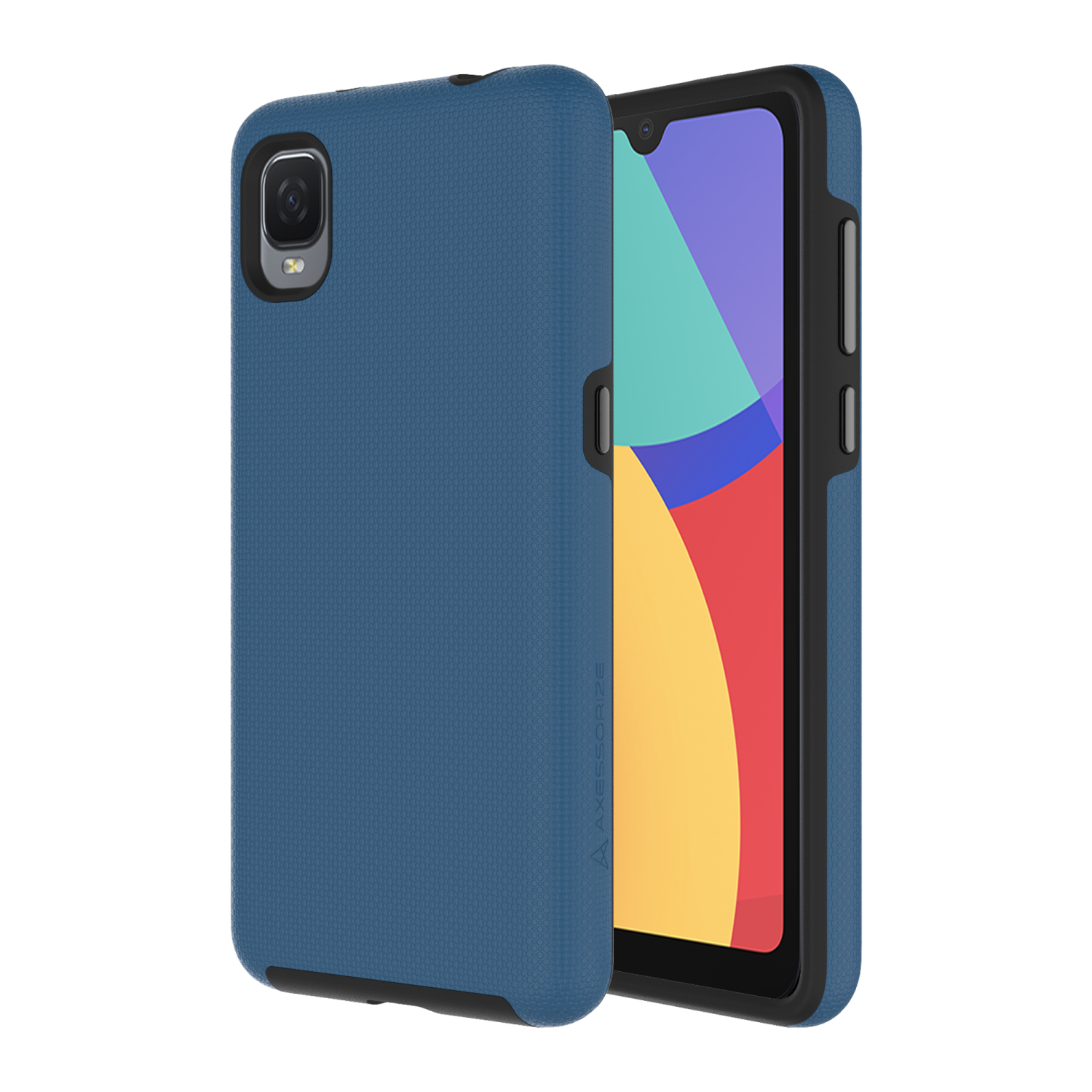 AXS PROTech Dual-Layered Anti-Shock Case with Military-Grade Durability for TCL A30 Cobalt Blue