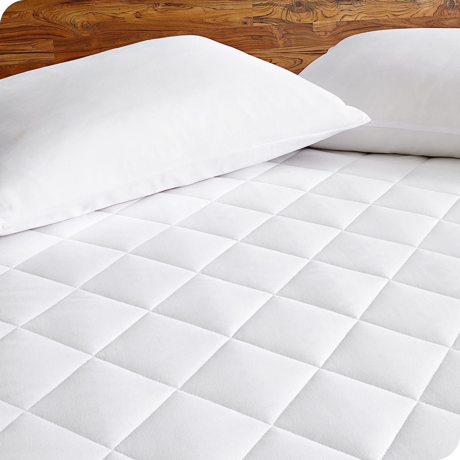 Couvre-matelas ajusté matelassé de Bare Home - surmatelas de refroidissement - Hypoallergénique bourre de duvet synthétique - extensible pour grand