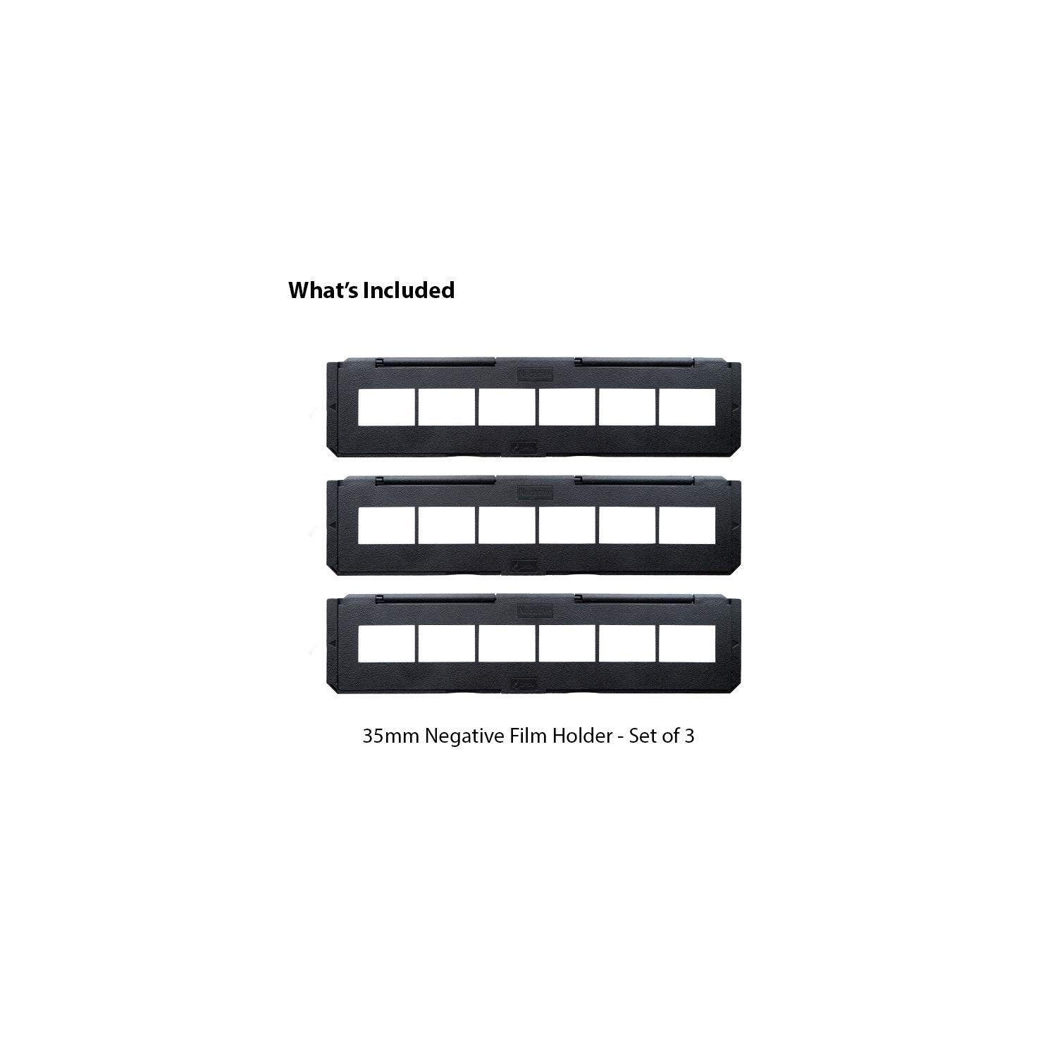 Magnasonic Long Tray Negative Film Holder for 35mm Compatible Film Scanners, Holds 6 Frames, Easy to Use - Set of 3