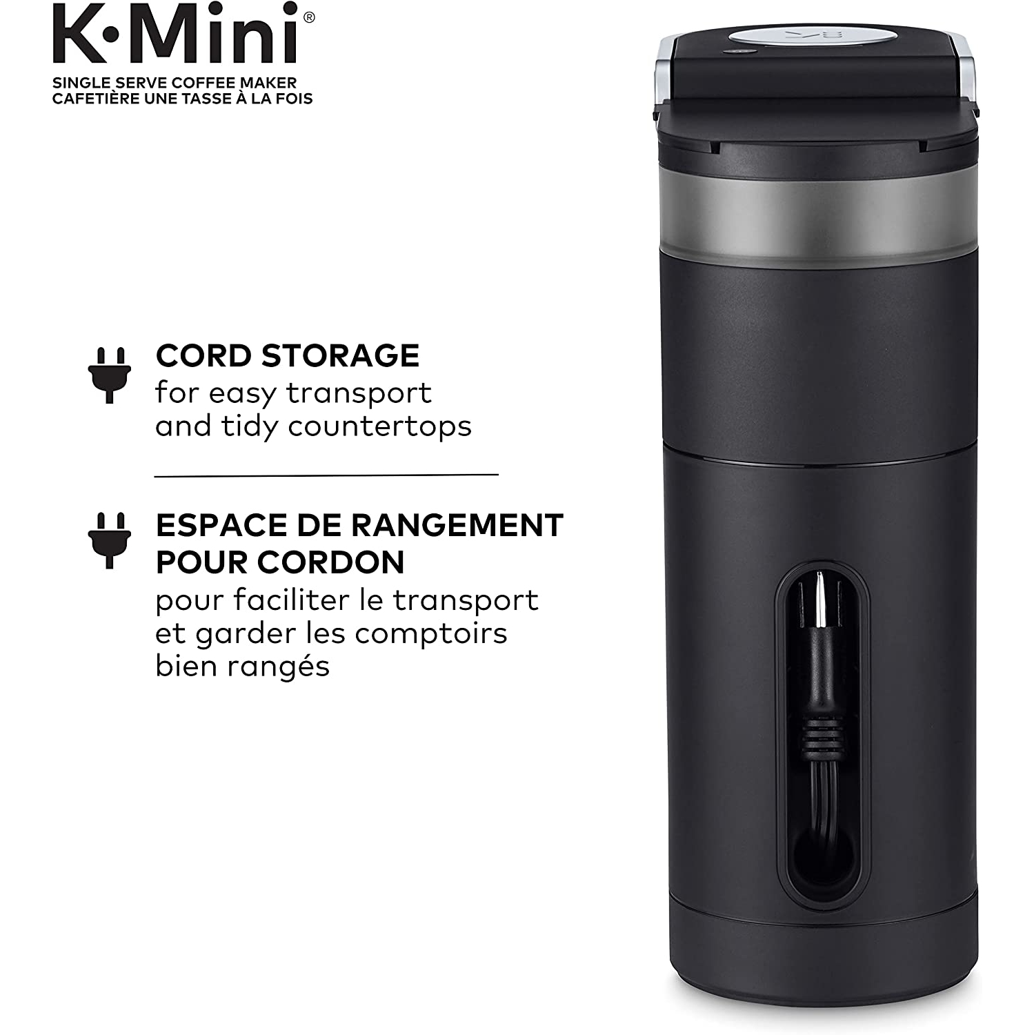Keurig K-Mini Single Serve K-Cup Pod Coffee Maker, Made From At Least 20% Recycled Plastic, Matte Black