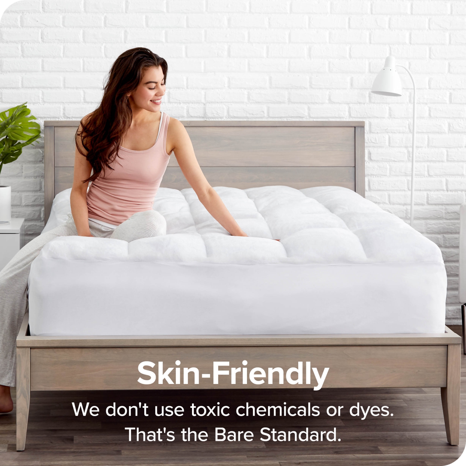 Bare Home Pillow-Top Mattress Pad - Premium Goose Down Alternative - Overfilled Microplush Reversible Topper - Hypoallergenic - Full XL