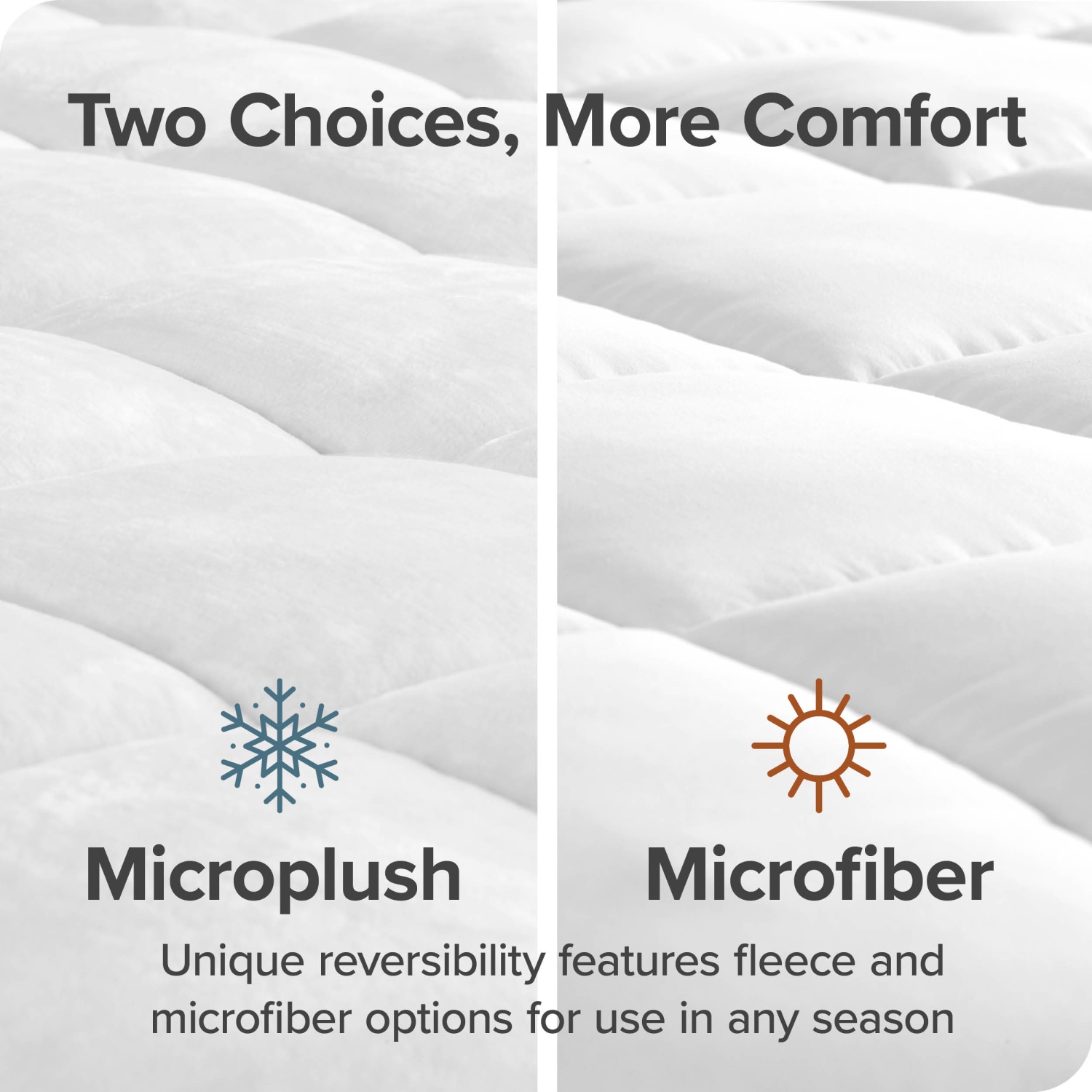 Bare Home Pillow-Top Mattress Pad - Premium Goose Down Alternative - Overfilled Microplush Reversible Topper - Hypoallergenic - California King
