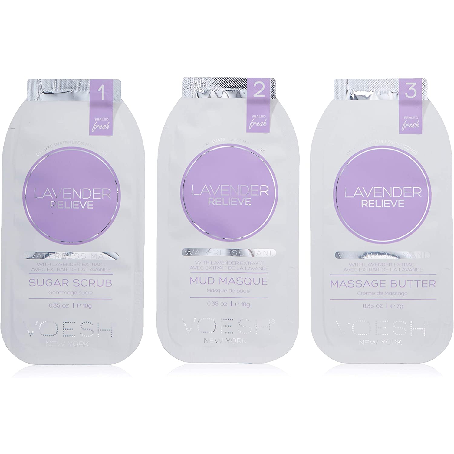 VOESH Mani In A Box Waterless 3 Step - Lavender Relieve