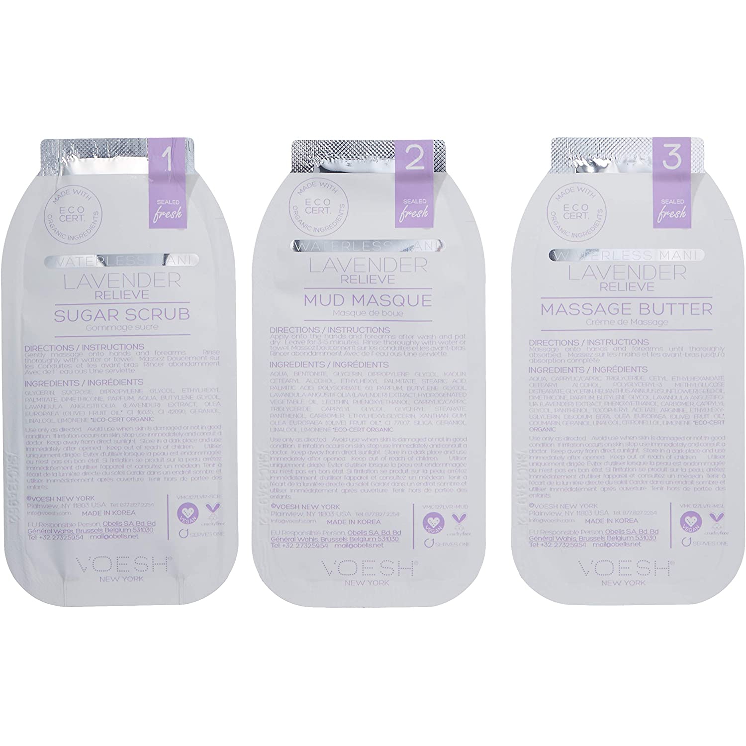 VOESH Mani In A Box Waterless 3 Step - Lavender Relieve