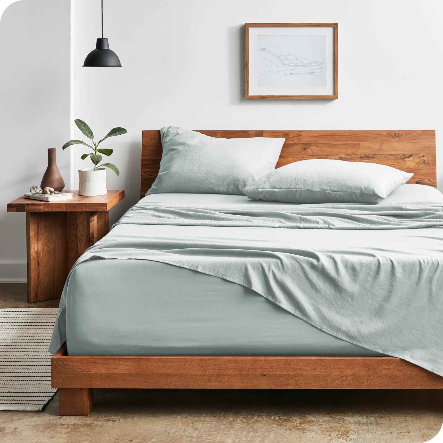 ENS. Draps en microfibre ultra-doux 1800 Bare Home Sandwash - double brossé-hypoallergénique-résistant aux taches