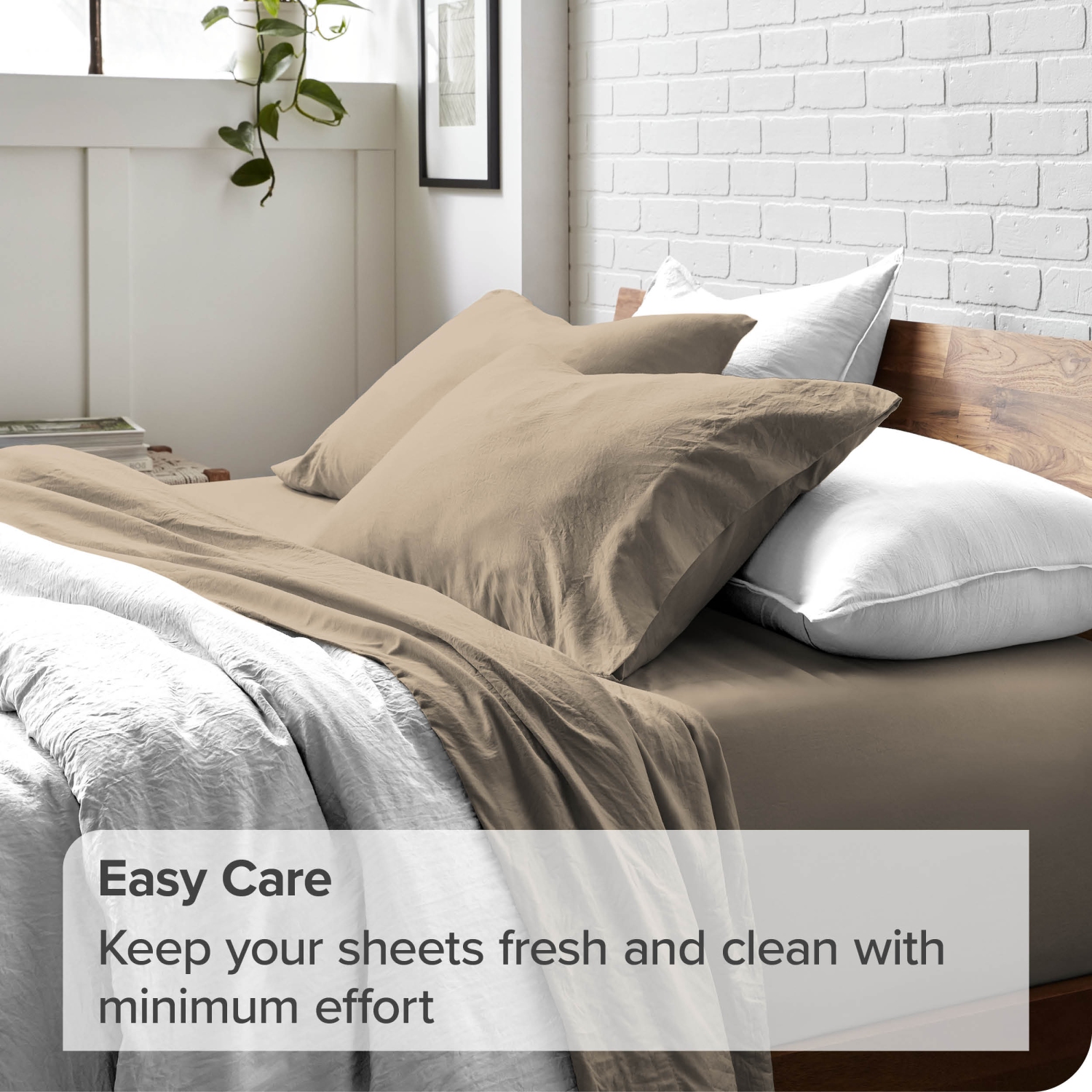 Bare Home Sandwashed Sheet Set - Premium 1800 Ultra-Soft Microfiber Bed Sheets - Double Brushed - Hypoallergenic - Stain Resistant