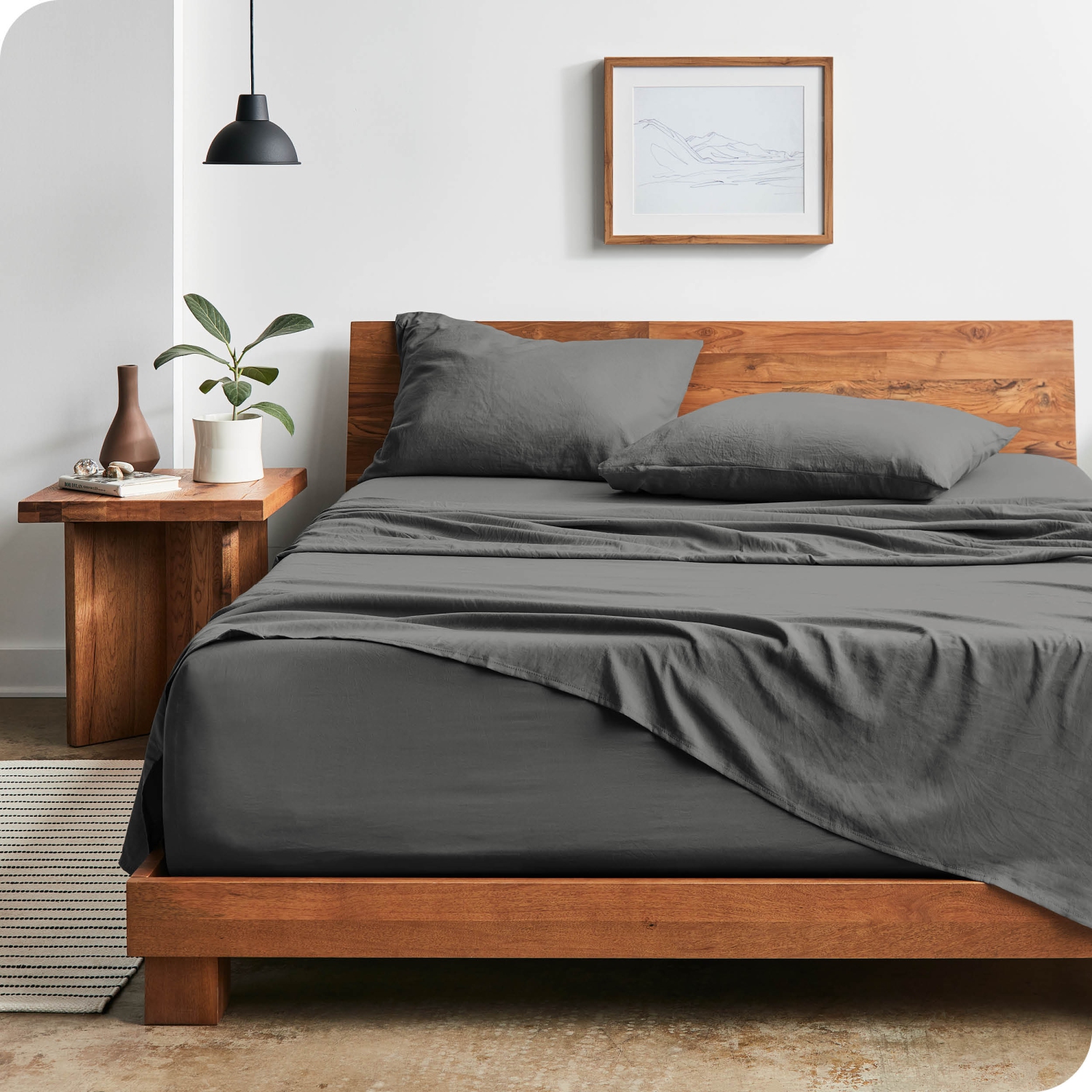 ENS. Draps en microfibre ultra-doux 1800 po de Bare Home Sandwash - double brossé-hypoallergénique-résistant aux taches