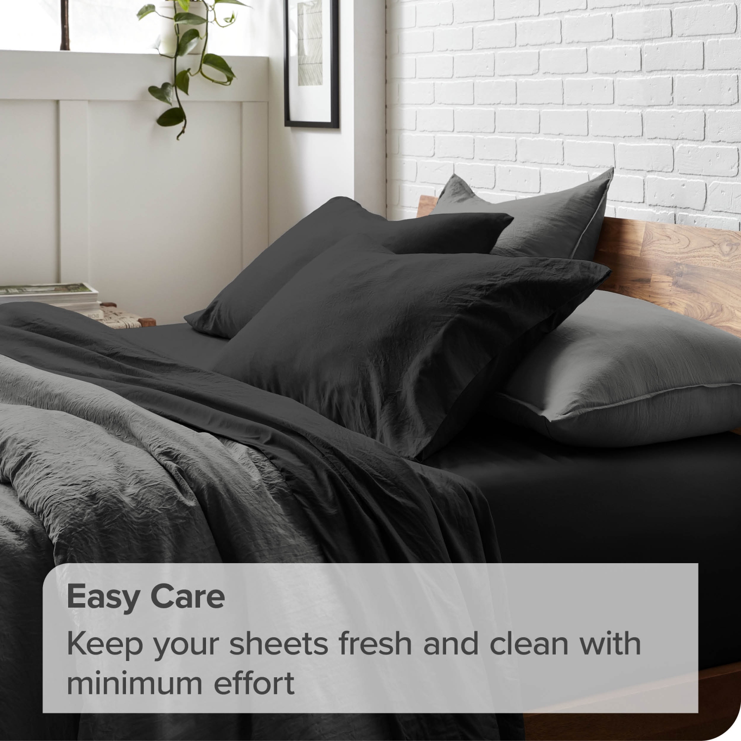 Bare Home Sandwashed Sheet Set - Premium 1800 Ultra-Soft Microfiber Bed Sheets - Double Brushed - Hypoallergenic - Stain Resistant