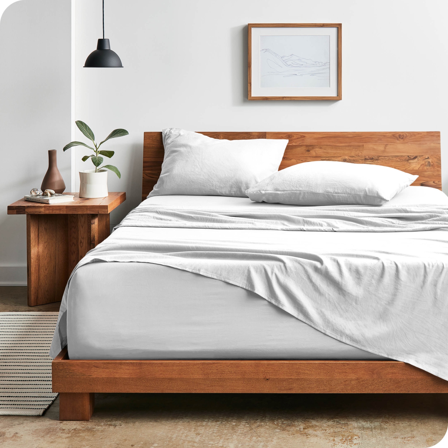 Bare Home Sandwashed Sheet Set - Premium 1800 Ultra-Soft Microfiber Bed Sheets - Double Brushed - Hypoallergenic - Stain Resistant