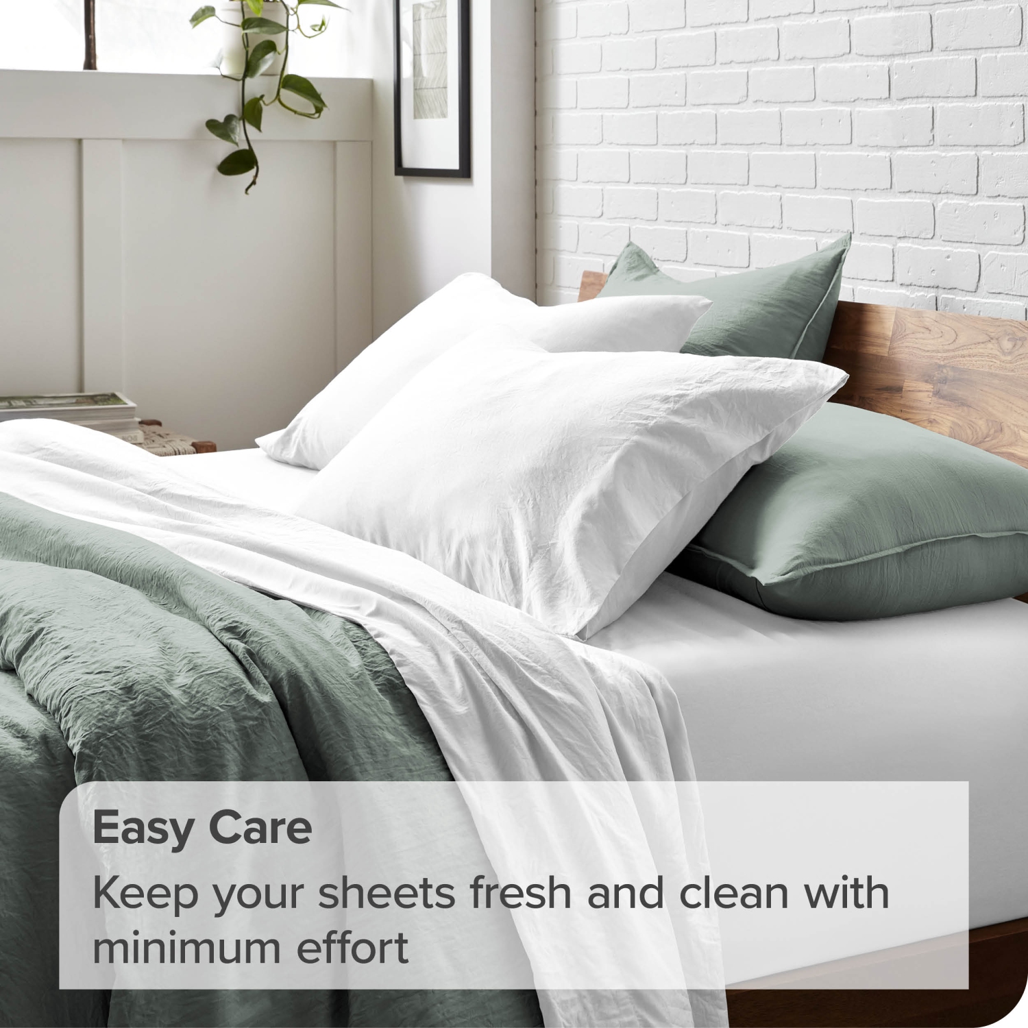 ENS. Draps en microfibre ultra-doux 1800 po de Bare Home Sandwash - double brossé-hypoallergénique-résistant aux taches