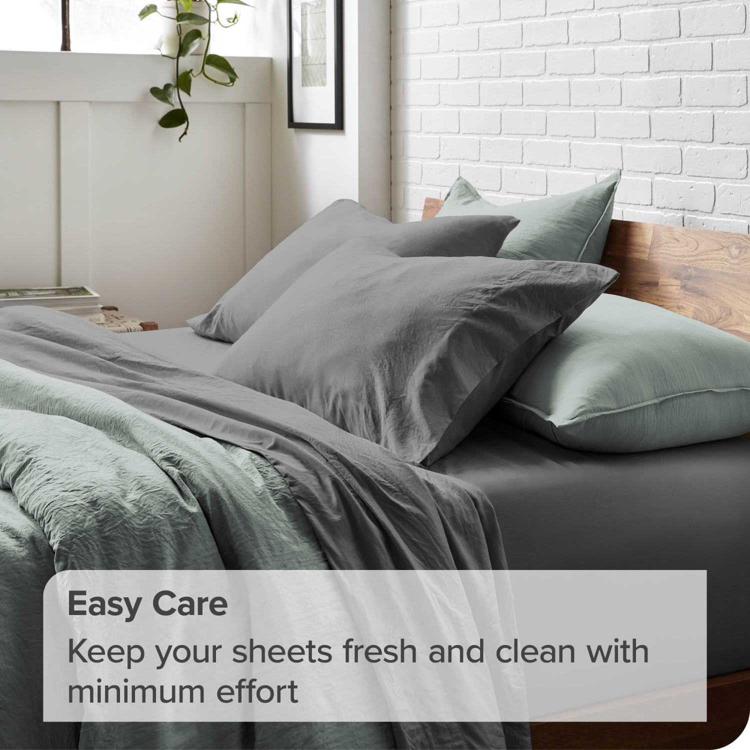 Bare Home Sandwashed Sheet Set - Premium 1800 Ultra-Soft Microfiber Bed Sheets - Double Brushed - Hypoallergenic - Stain Resistant