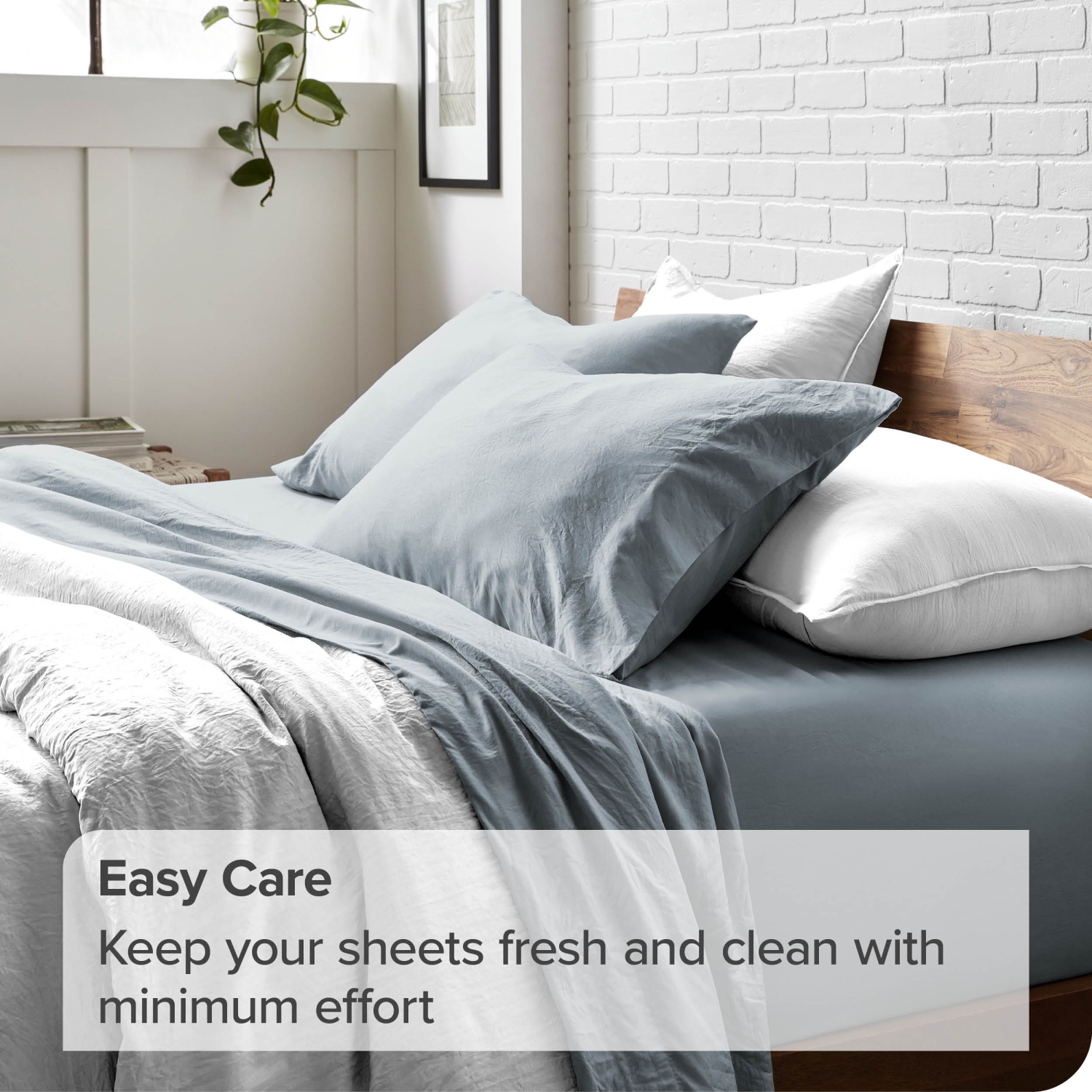 Bare Home Sandwashed Sheet Set - Premium 1800 Ultra-Soft Microfiber Bed Sheets - Double Brushed - Hypoallergenic - Stain Resistant