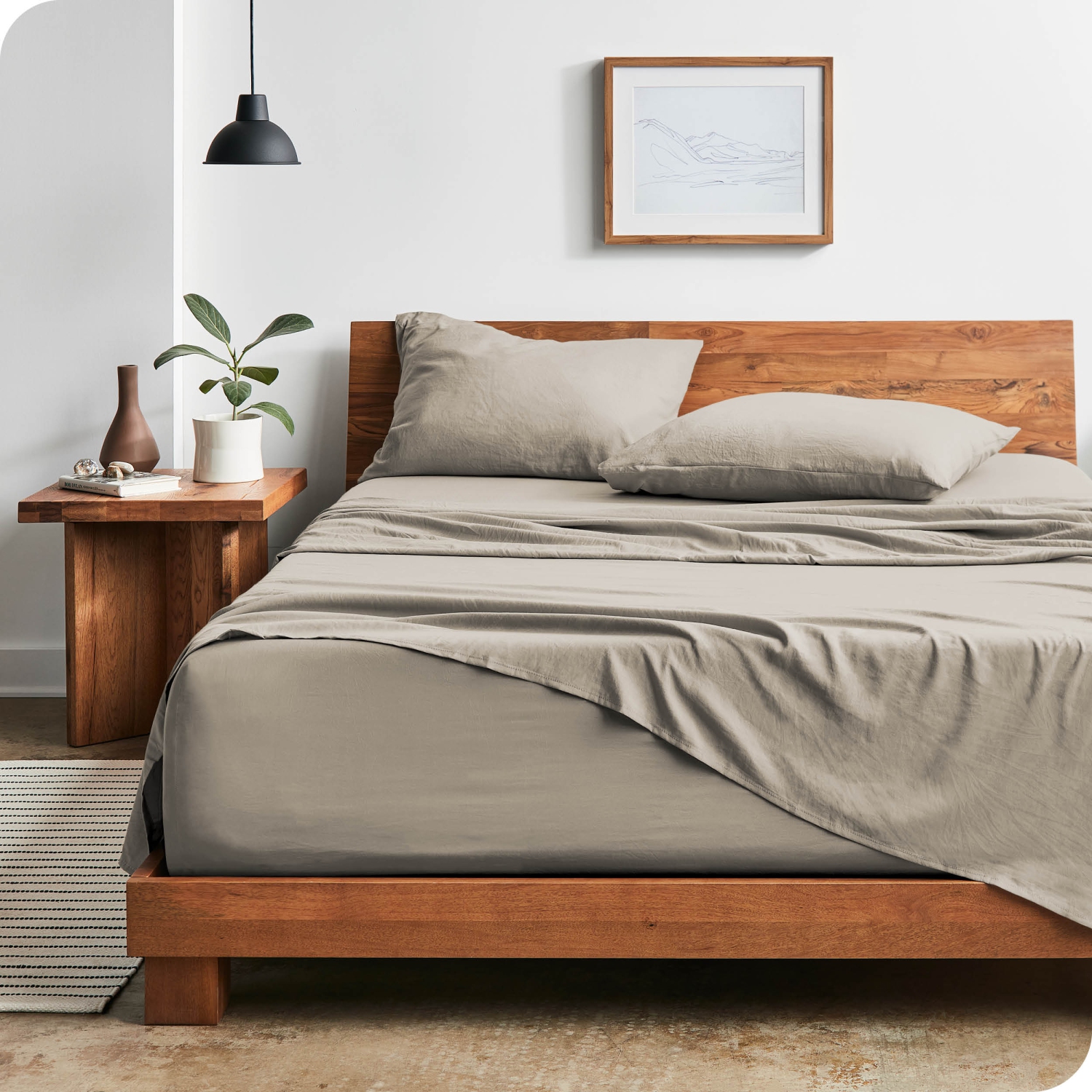 Bare Home Sandwashed Sheet Set - Premium 1800 Ultra-Soft Microfiber Bed Sheets - Double Brushed - Hypoallergenic - Stain Resistant