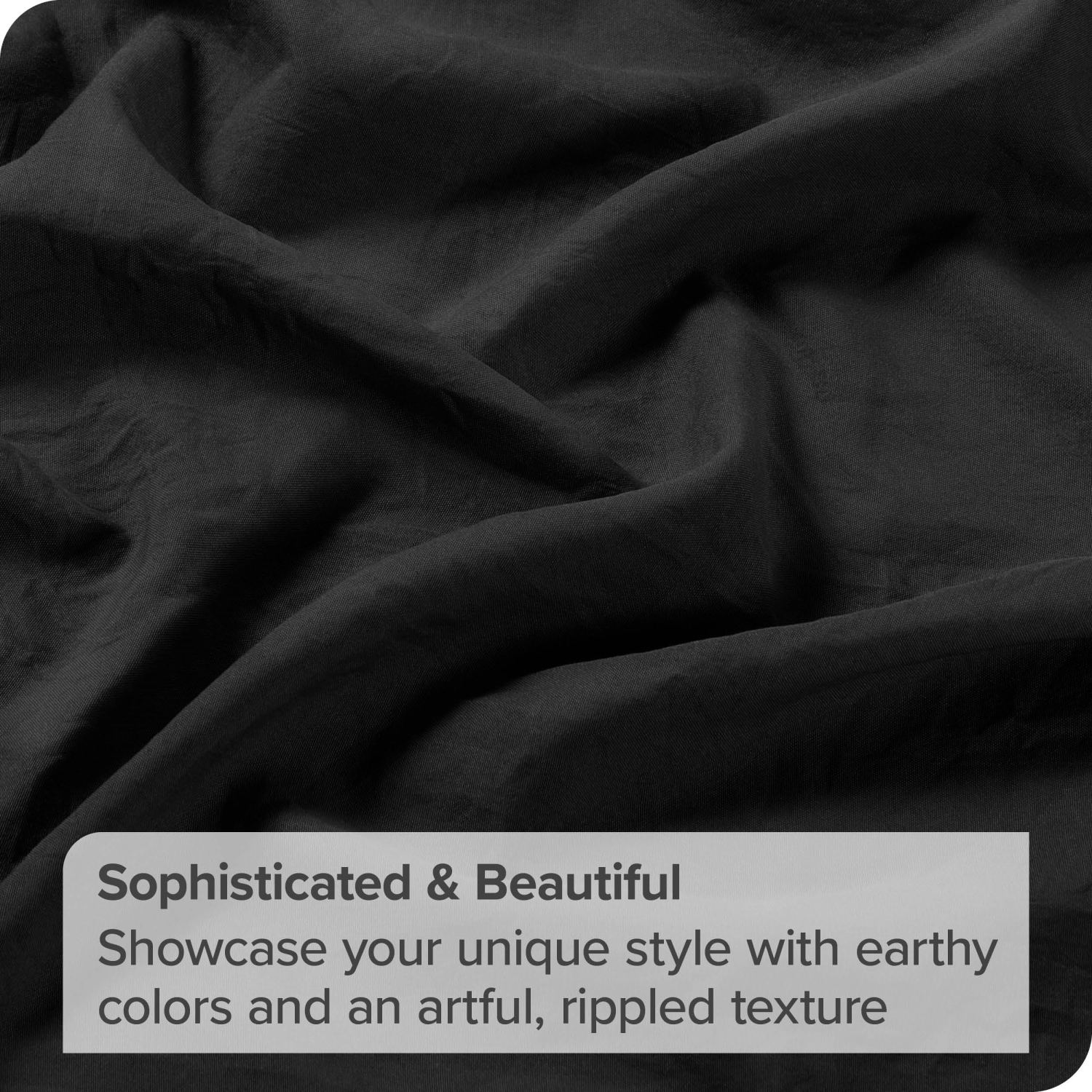 Bare Home Washed Duvet Cover and Sham Set - Premium 1800 Ultra-Soft Brushed Microfiber - Hypoallergenic, Stain Resistant - Oversized King, Black