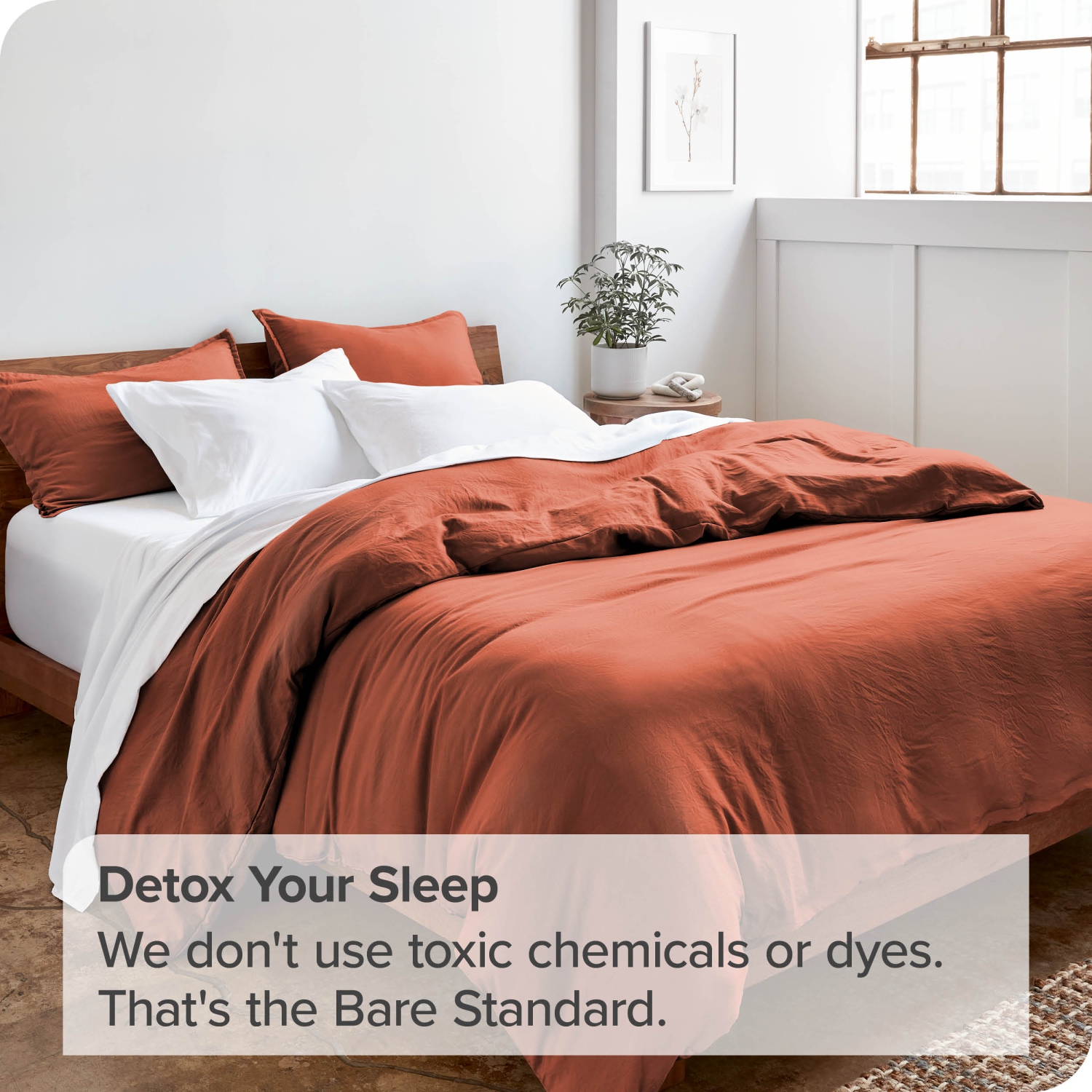 Bare Home Washed Duvet Cover and Sham Set - Premium 1800 Ultra-Soft Brushed Microfiber - Hypoallergenic, Stain Resistant - Twin/Twin XL, Dusty Rose