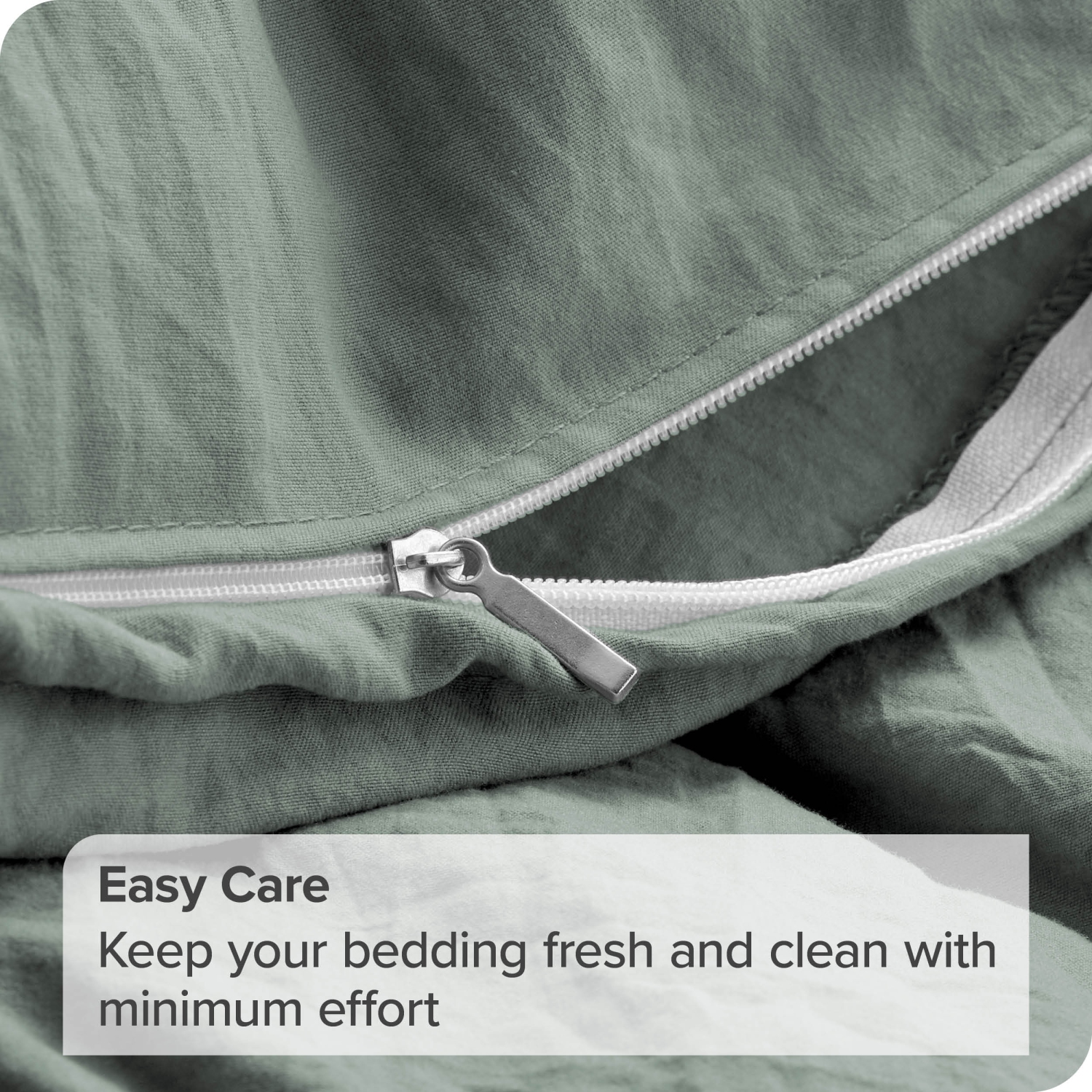 Bare Home Washed Duvet Cover and Sham Set - Premium 1800 Ultra-Soft Brushed Microfiber - Hypoallergenic, Stain Resistant - King/California King, Slate