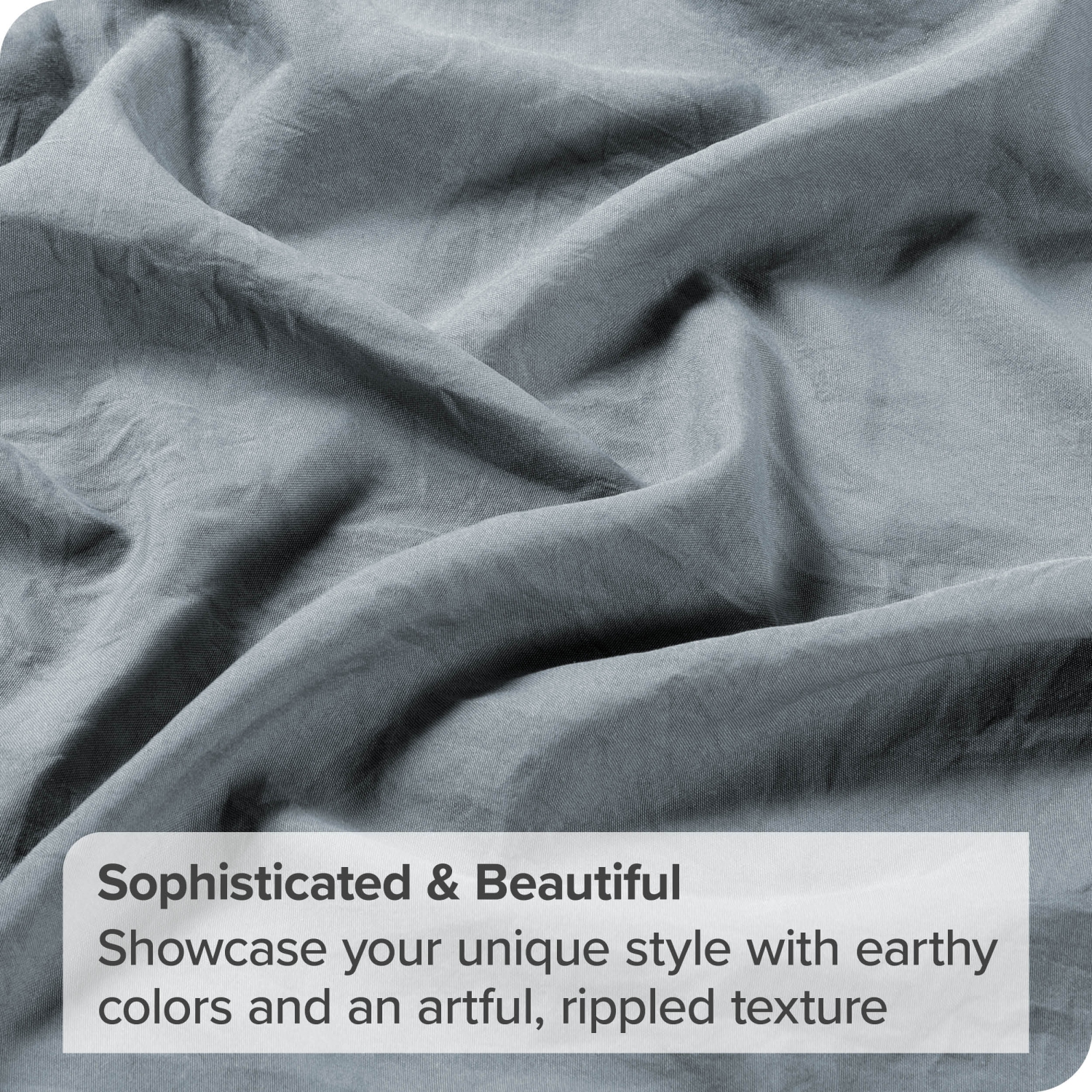 Bare Home Washed Duvet Cover and Sham Set - Premium 1800 Ultra-Soft Brushed Microfiber - Hypoallergenic, Stain Resistant - Queen, Dusty Blue