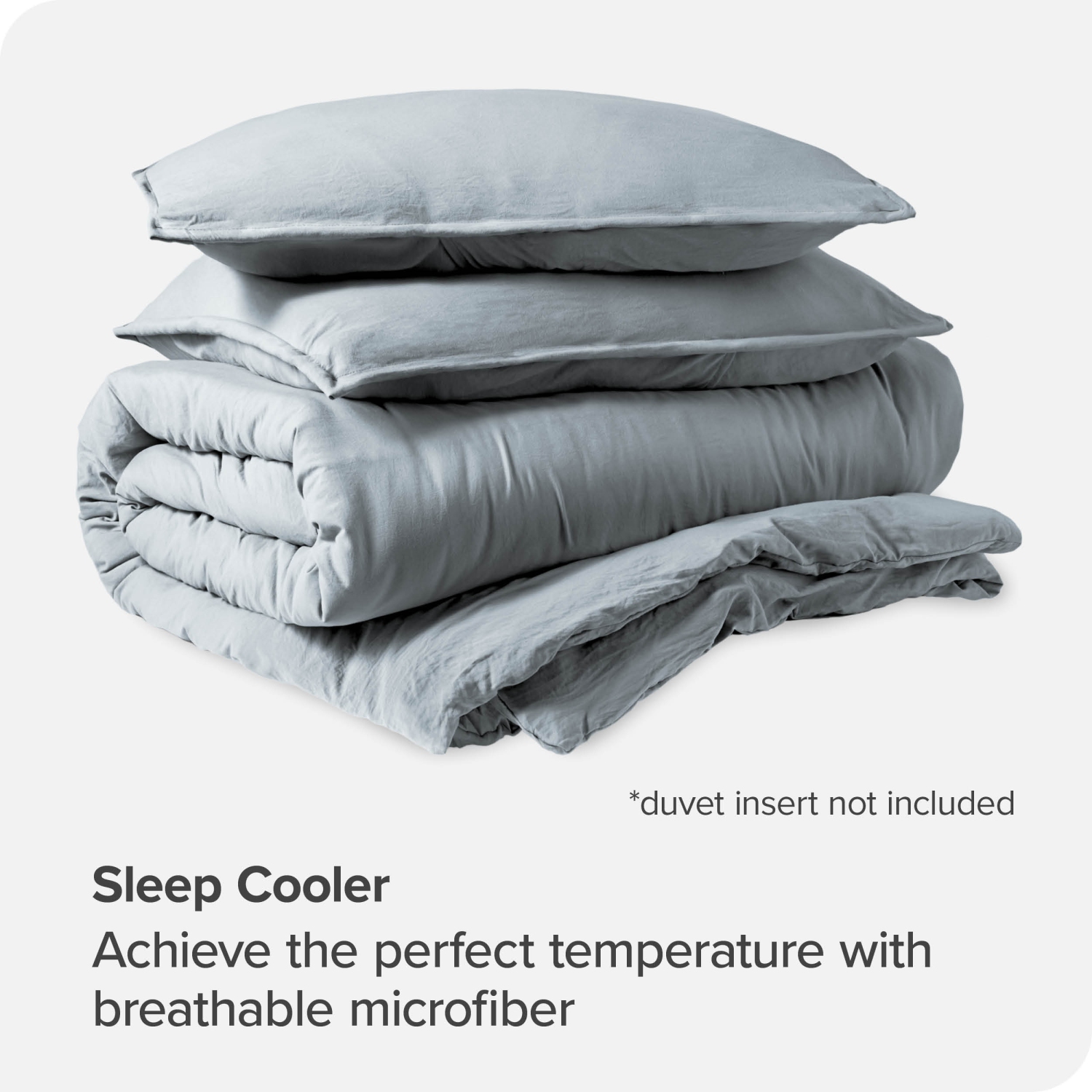 Bare Home Washed Duvet Cover and Sham Set - Premium 1800 Ultra-Soft Brushed Microfiber - Hypoallergenic, Stain Resistant - Queen, Dusty Blue