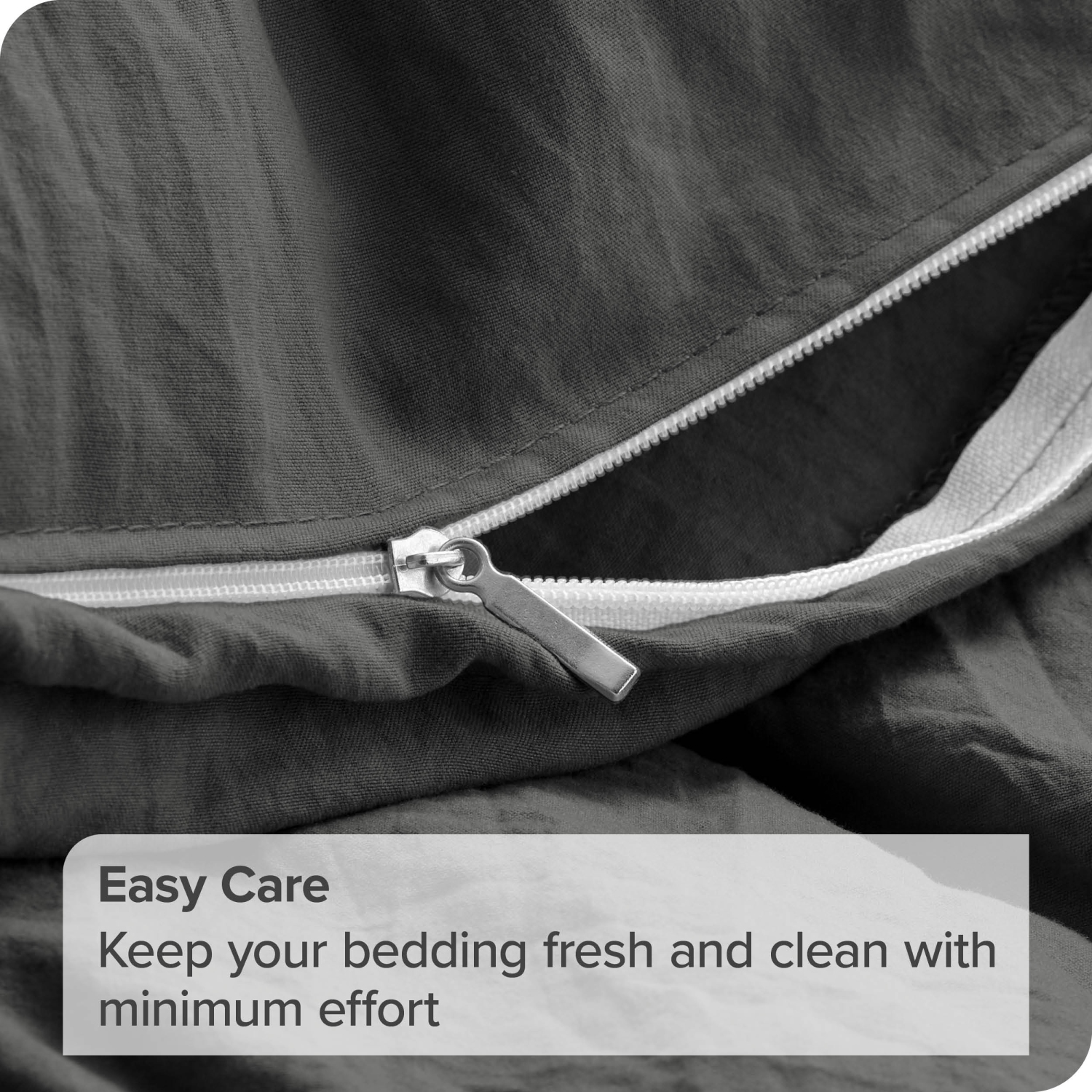 Bare Home Washed Duvet Cover and Sham Set - Premium 1800 Ultra-Soft Brushed Microfiber - Hypoallergenic, Stain Resistant - Twin/Twin XL, Grey