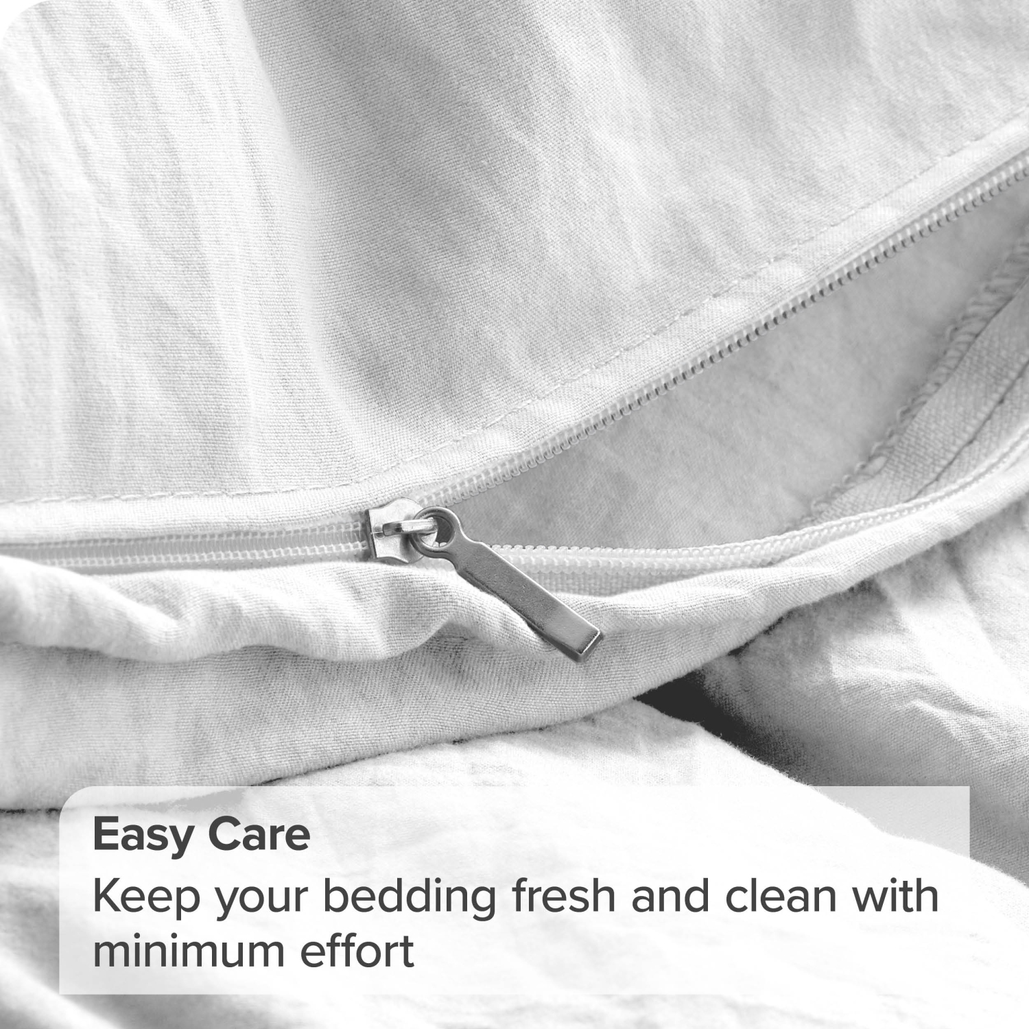 Bare Home Washed Duvet Cover and Sham Set - Premium 1800 Ultra-Soft Brushed Microfiber - Hypoallergenic, Stain Resistant - Queen, Wite