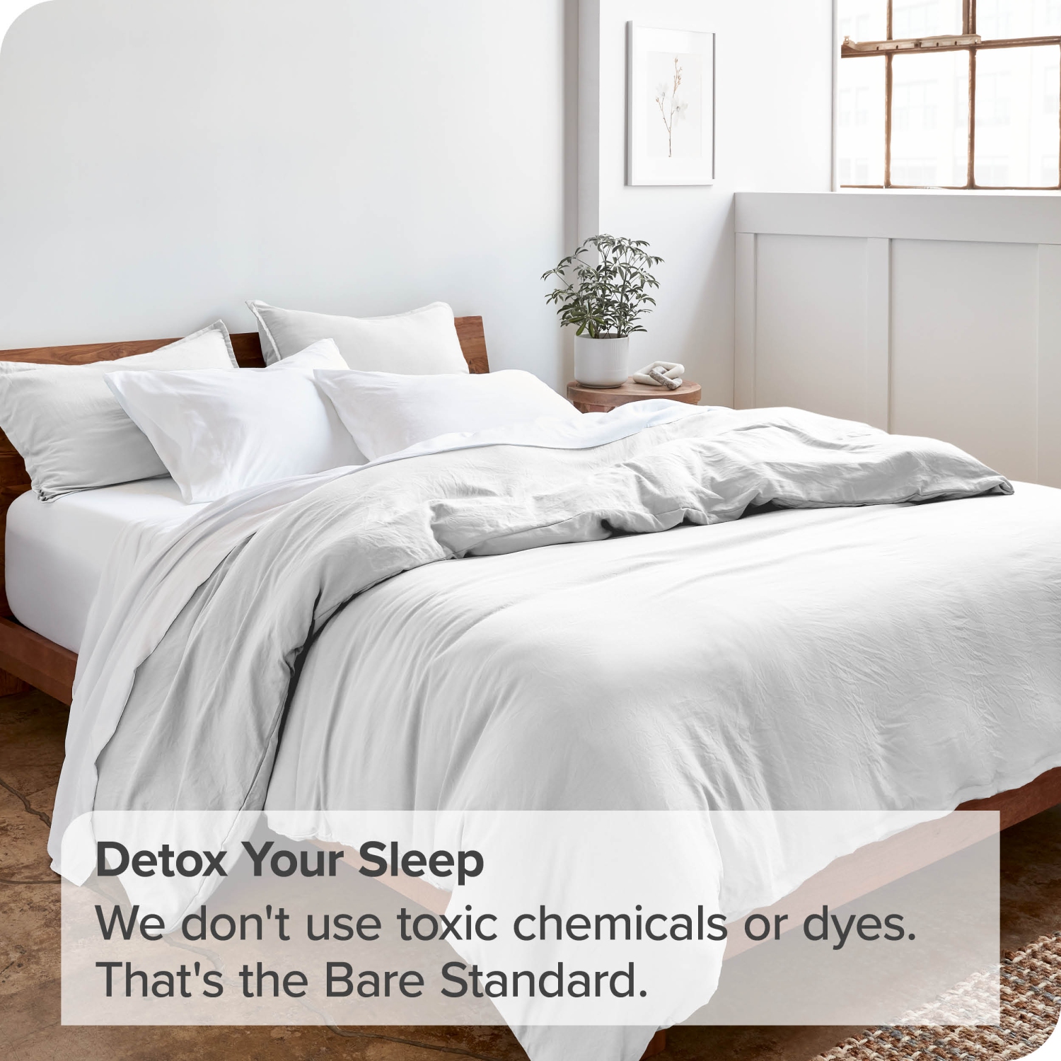 Bare Home Washed Duvet Cover and Sham Set - Premium 1800 Ultra-Soft Brushed Microfiber - Hypoallergenic, Stain Resistant - Full, White