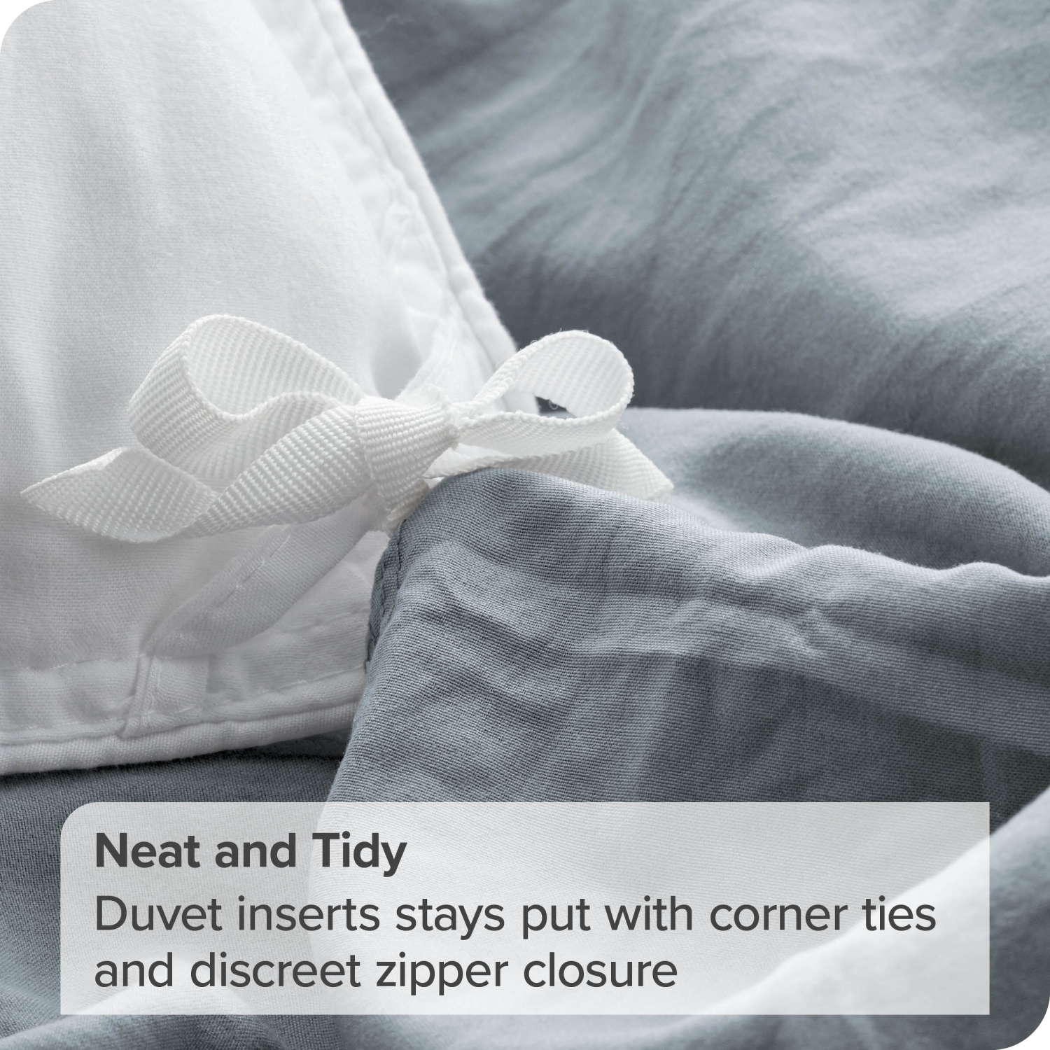 Bare Home Washed Duvet Cover and Sham Set - Premium 1800 Ultra-Soft Brushed Microfiber - Hypoallergenic, Stain Resistant - Oversized Queen, Dusty Blue