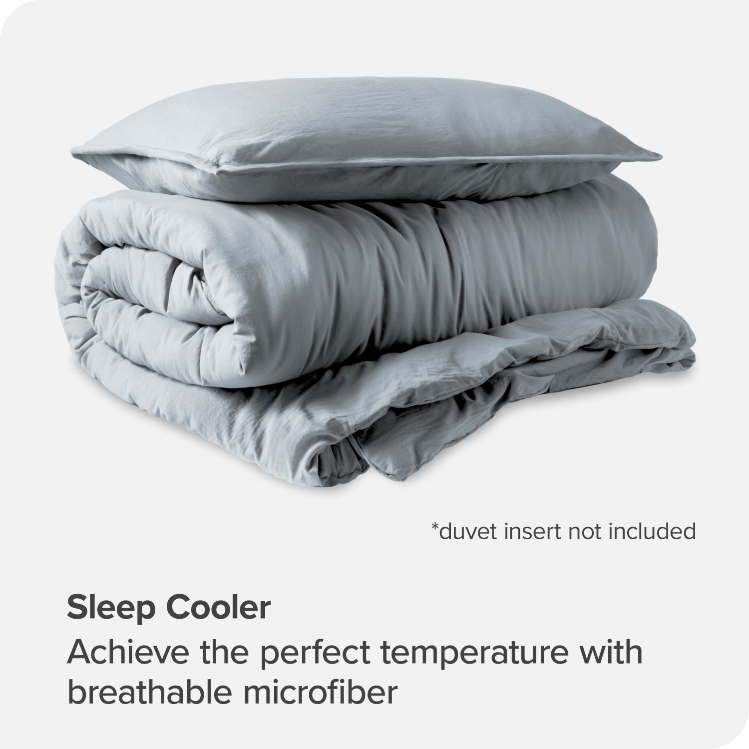 Bare Home Washed Duvet Cover and Sham Set - Premium 1800 Ultra-Soft Brushed Microfiber - Hypoallergenic, Stain Resistant - Twin/Twin XL, Dusty Blue