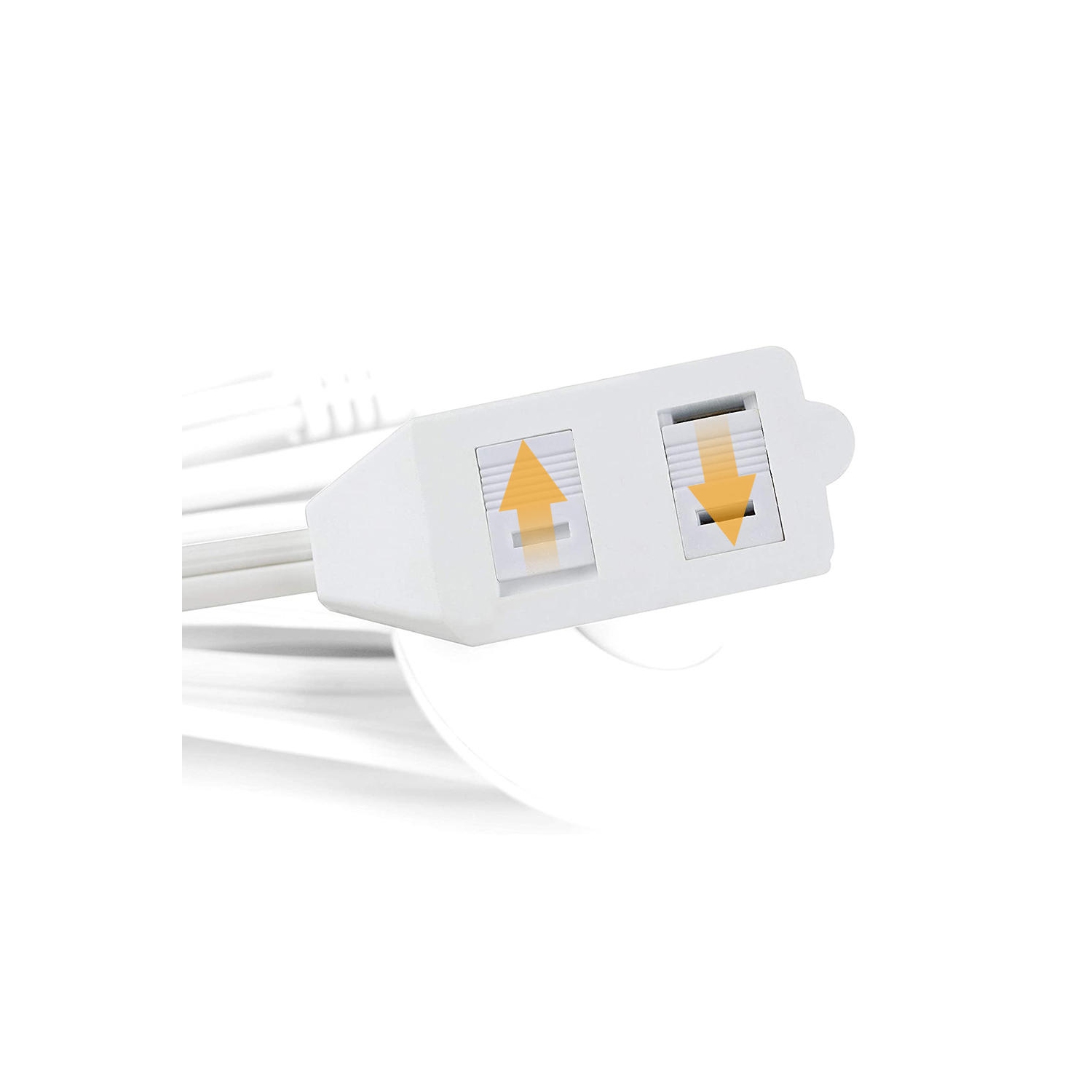 Rallonge intérieure de 13 pi à 2 broches à 3 prises avec interrupteur au pied, 5A/125V/1625W pour lampes, lumières de vacances et de Noël