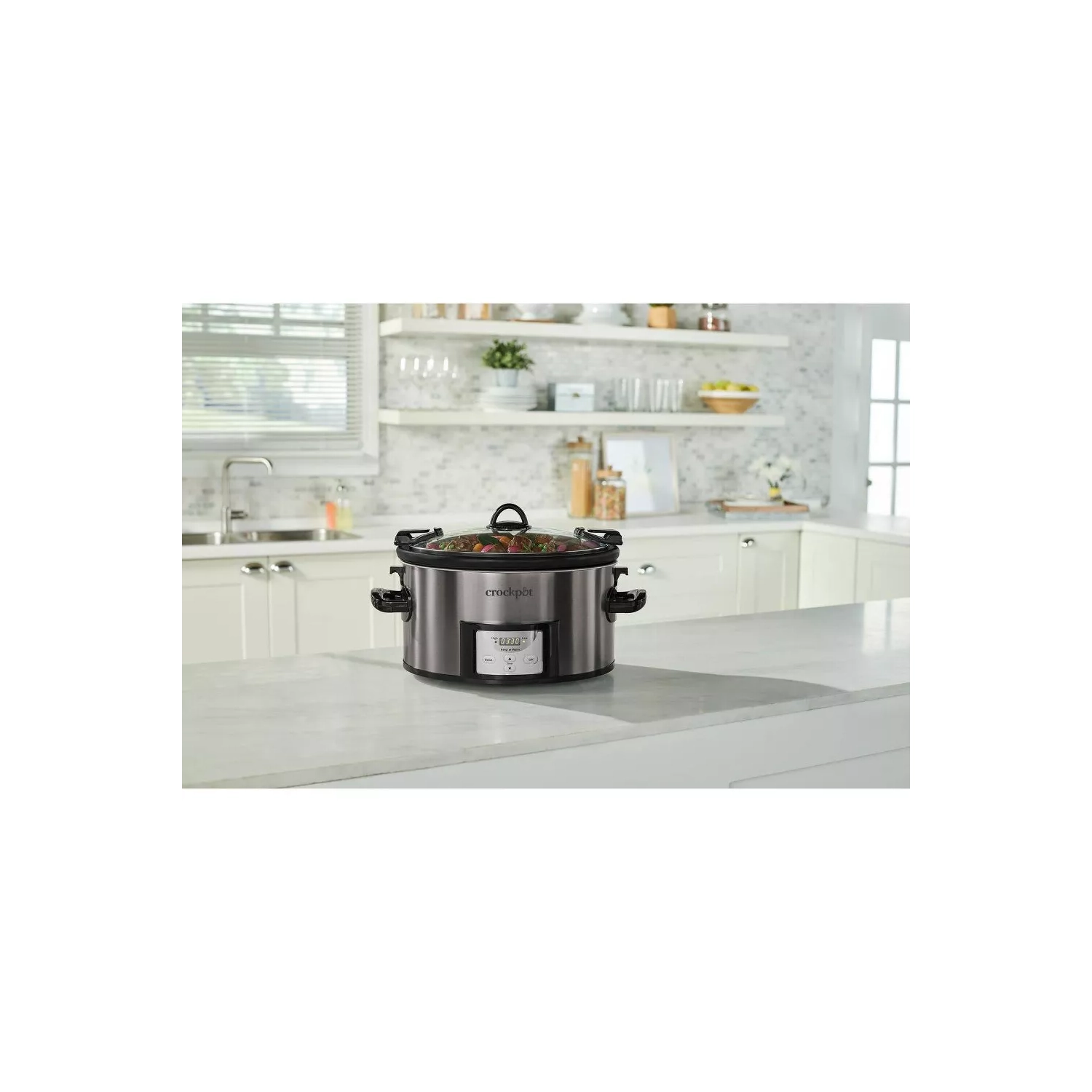 Crock Pot 7 QT Cook & Carry Programmable Easy-clean Slow Cooker - Stainless Steel