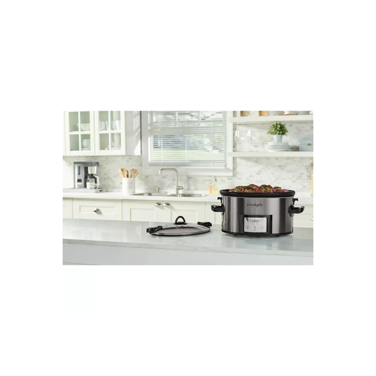 Crock Pot 7 QT Cook & Carry Programmable Easy-clean Slow Cooker - Stainless Steel