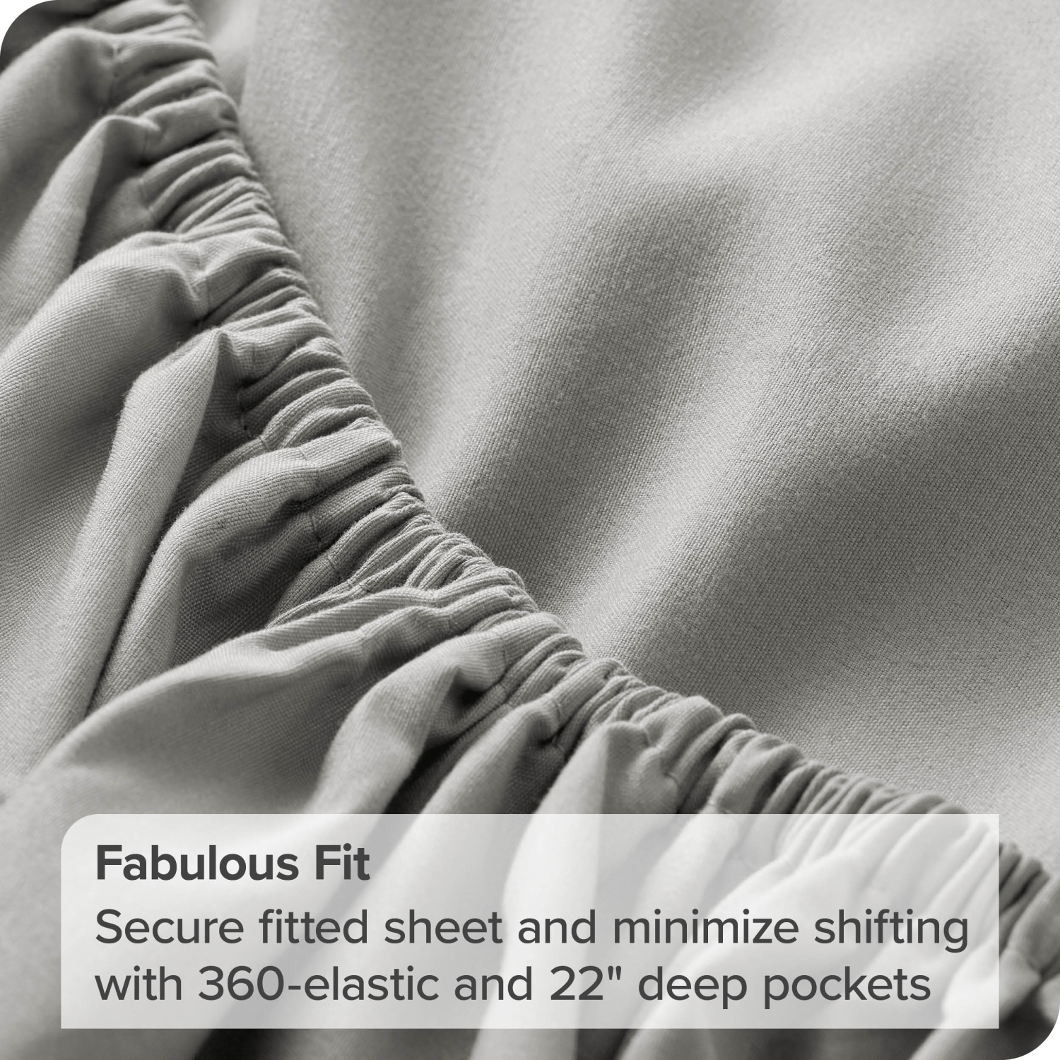 Drap-housse de qualité supérieure - microfibre ultradouce 1800 anti-plis - Hypoallergénique - Pochette très profonde - TG simple, Gris pâle