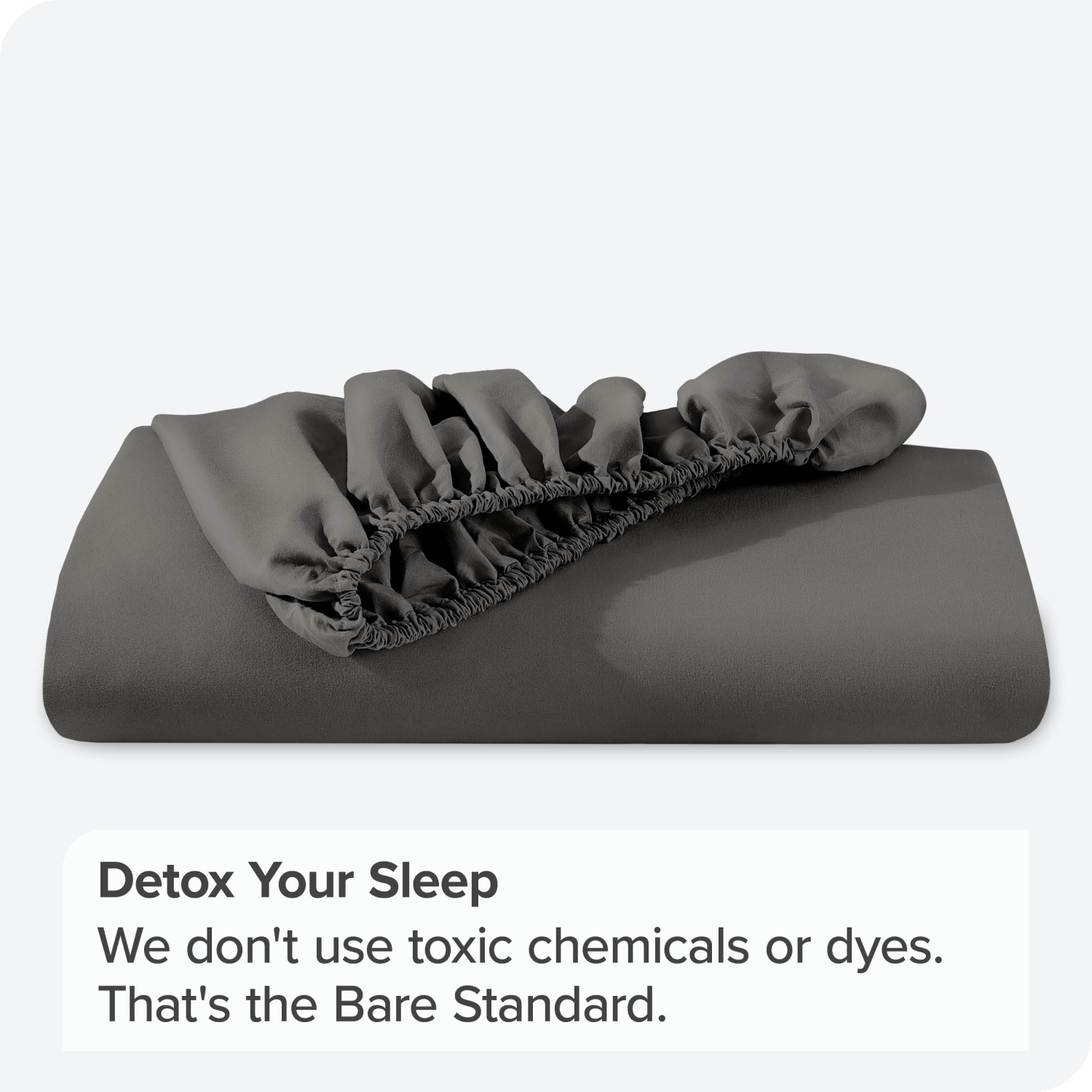 Drap du bas ajusté de Bare Home - microfibre ultra-douce anti-plis 1800 - Hypoallergénique - Pochette très profonde - Grand lit, gris